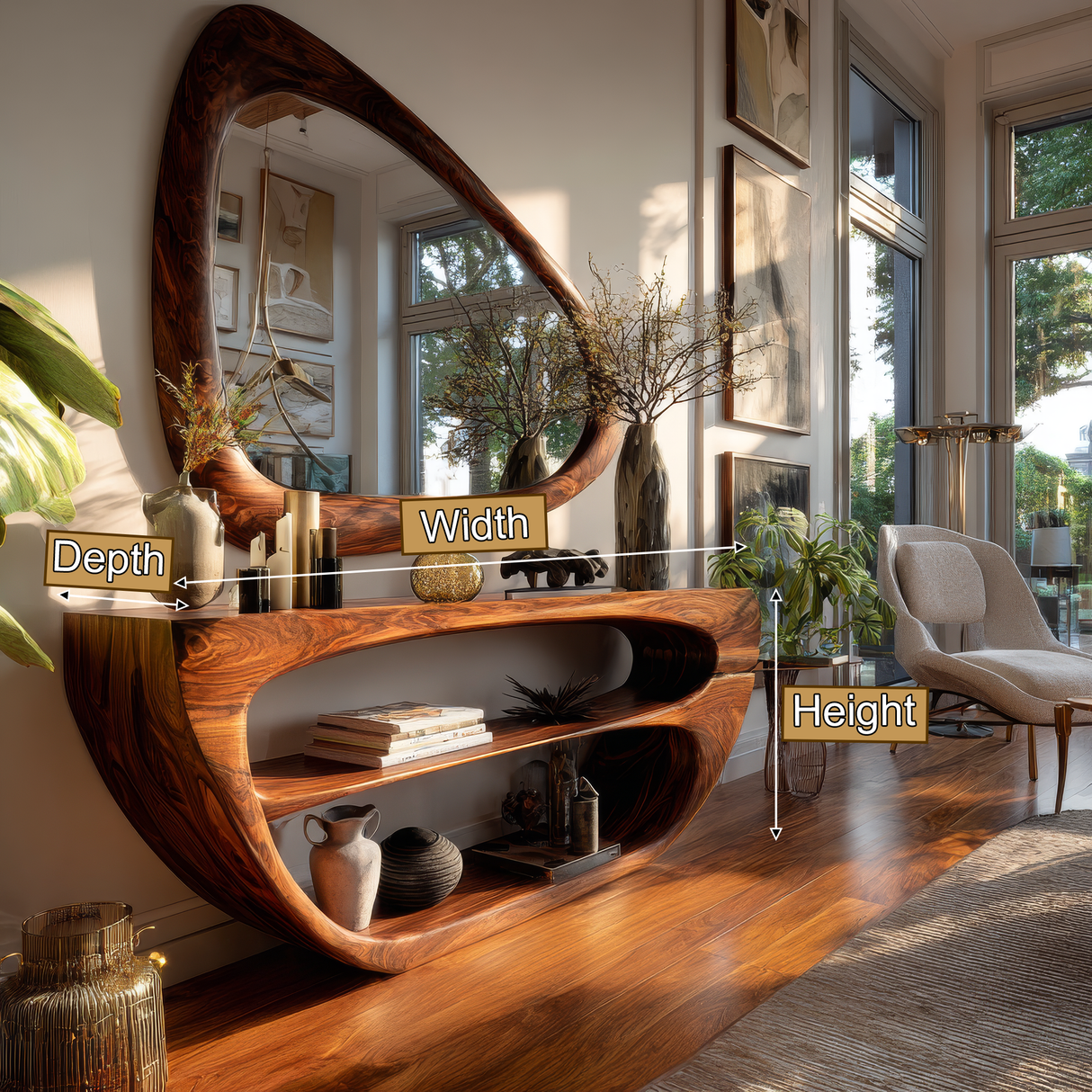 Aelthorne Organic Solid Wood Console Table - Timberustic Console Table