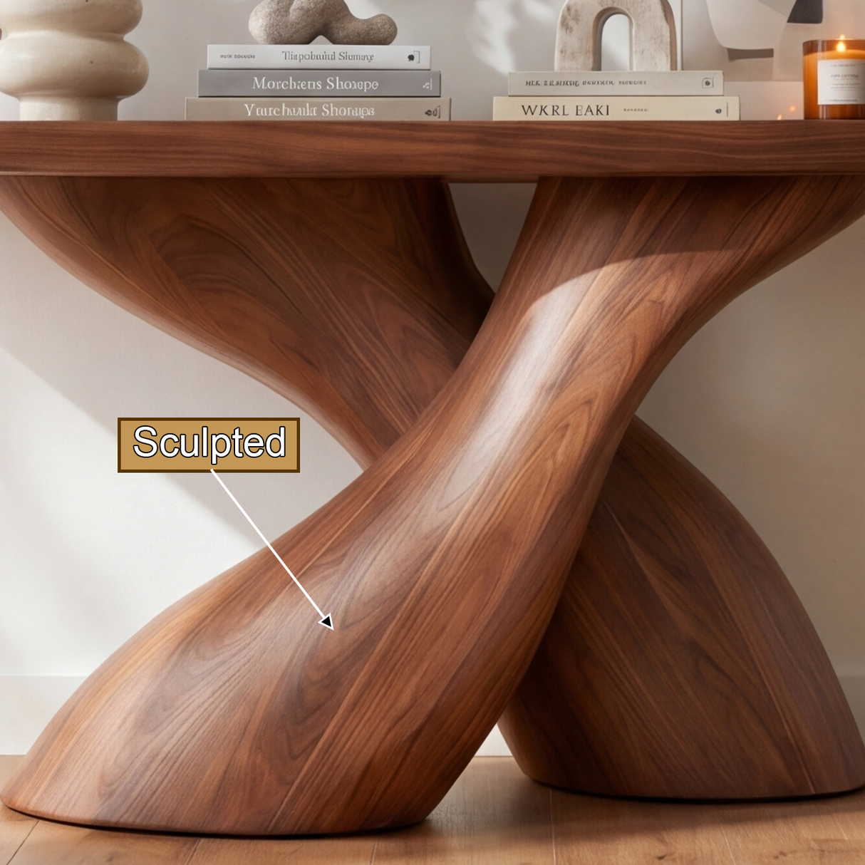 Aerivor Sculpted Solid Wood Console Table - Timberustic Console Table