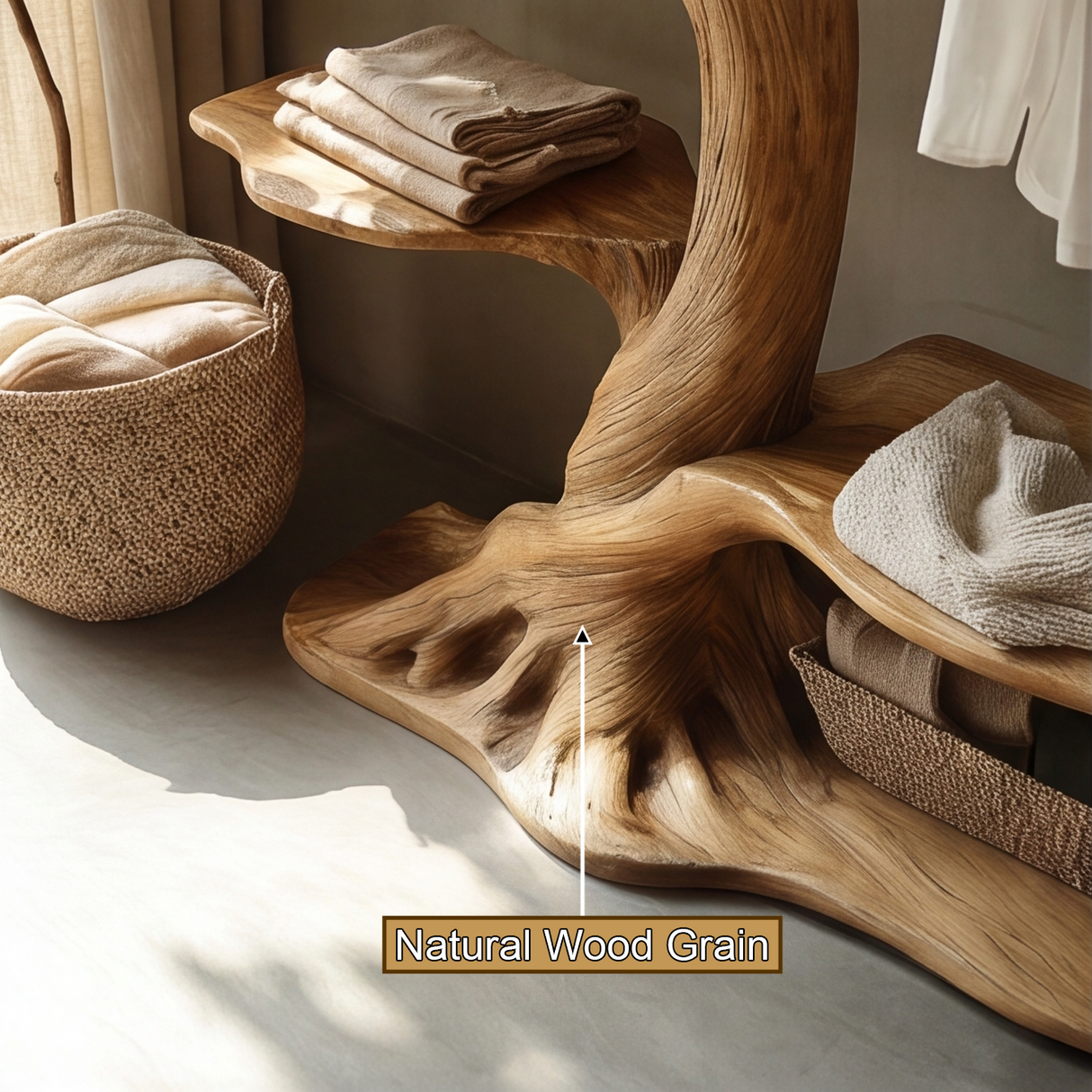 Aethervale Handcrafted Solid Wood Entryway Organizer - Timberustic Entryway Organizer