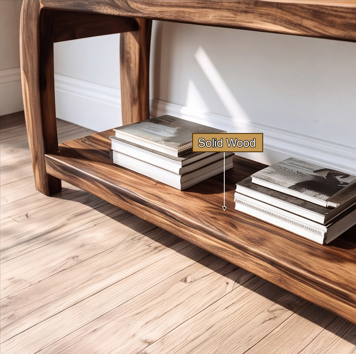 Aethros Handcrafted Solid Wood Bookshelf