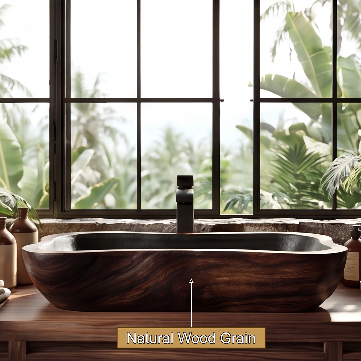 Aldora Live Edge Solid Wood Vessel Sink - Timberustic Vessel Sinks