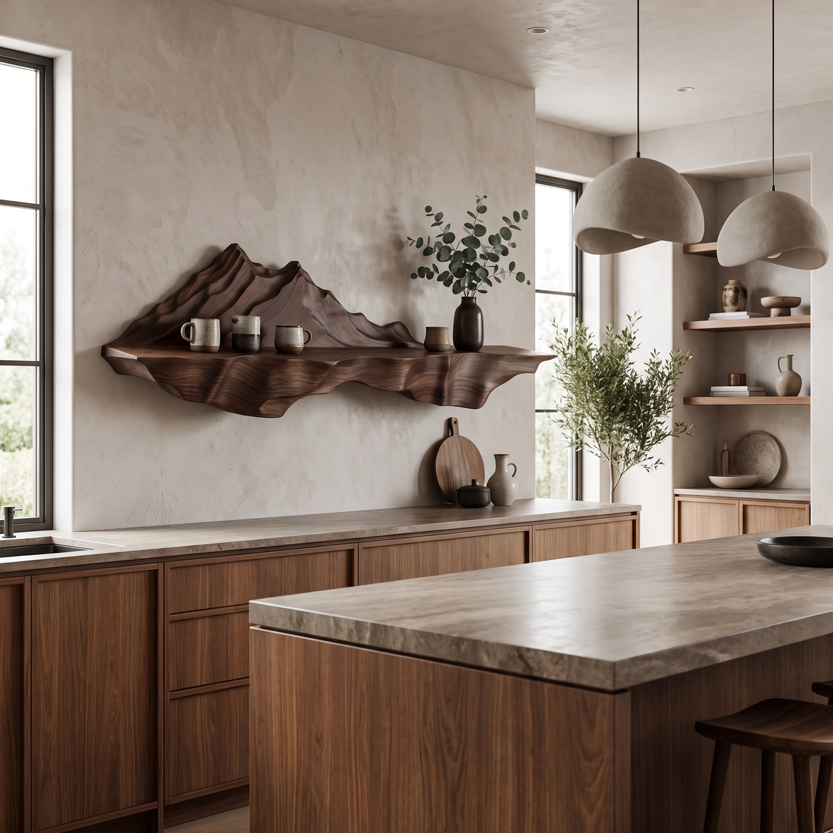 Aldric Handcrafted Mountain Floating Shelf - Timberustic Floating Shelf