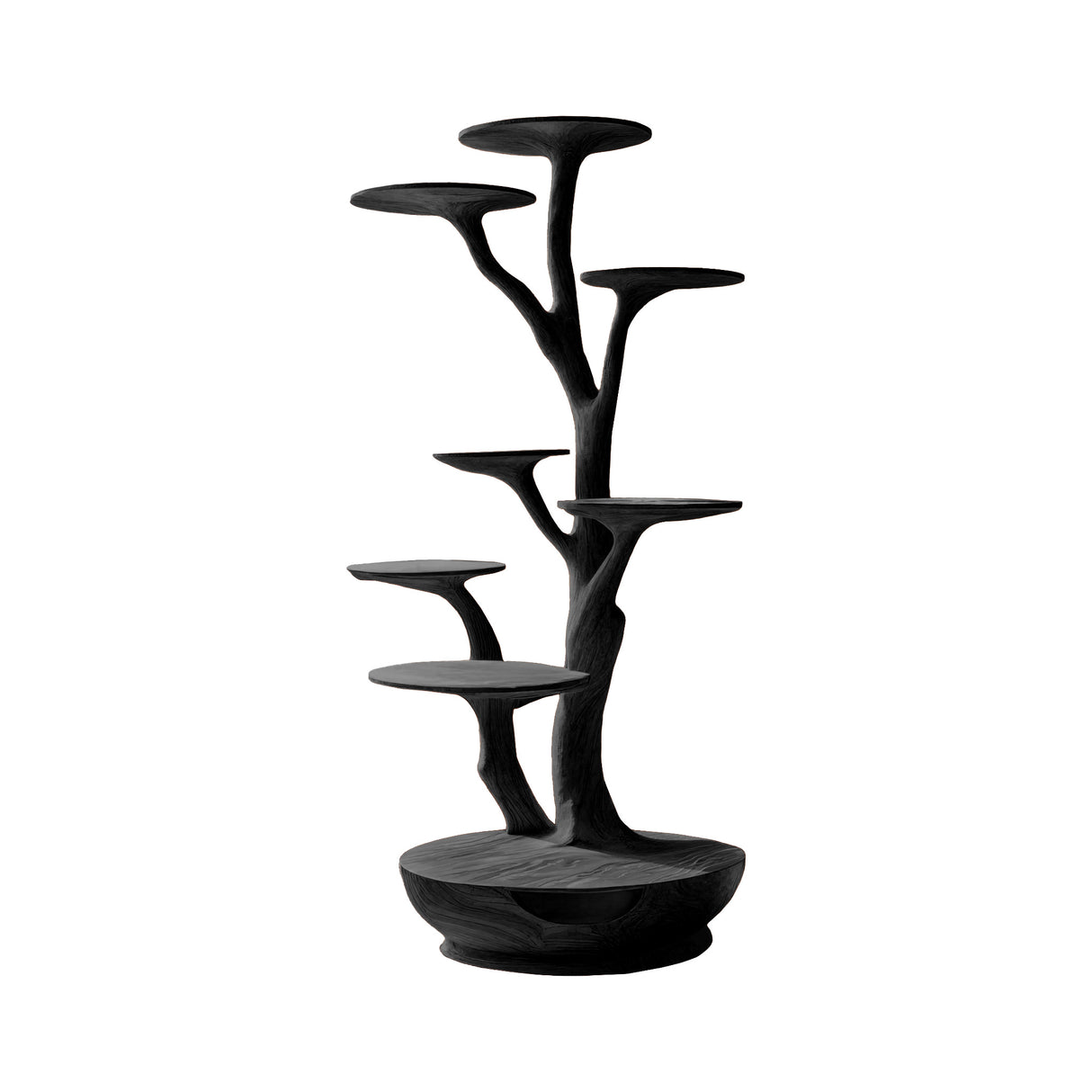 Altura Sculpted Solid Wood Tree-Inspired Cat Tree Shelf Black - Timberustic Tree-Inspired Cat Tree Shelf