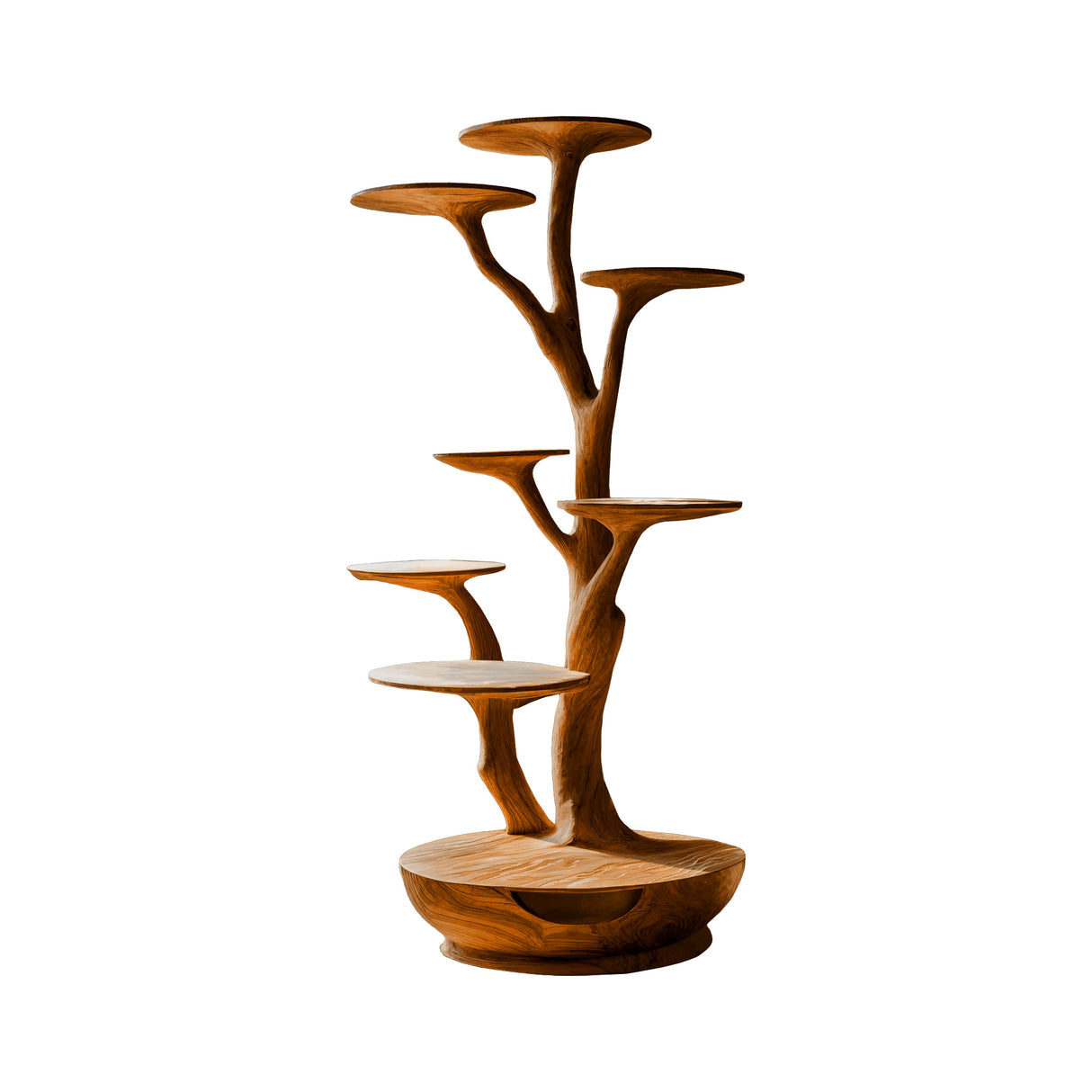 Altura Sculpted Solid Wood Tree-Inspired Cat Tree Shelf Brown - Timberustic Tree-Inspired Cat Tree Shelf