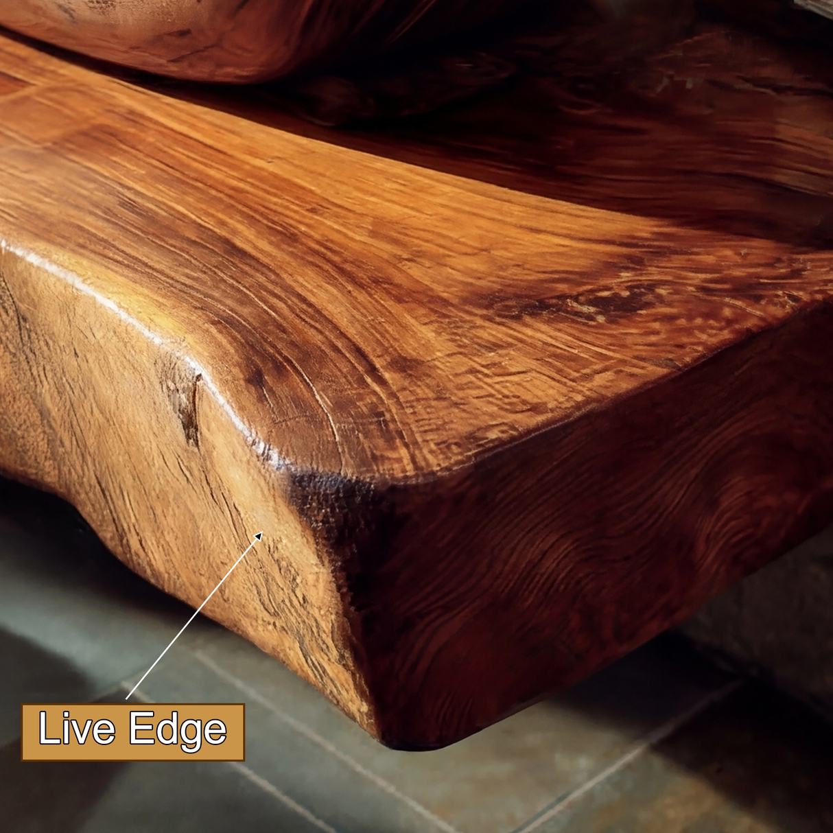 Alveron Live Edge Solid Wood Floating Bathroom Vanity SPA601905 - Timberustic Floating Bathroom Vanity