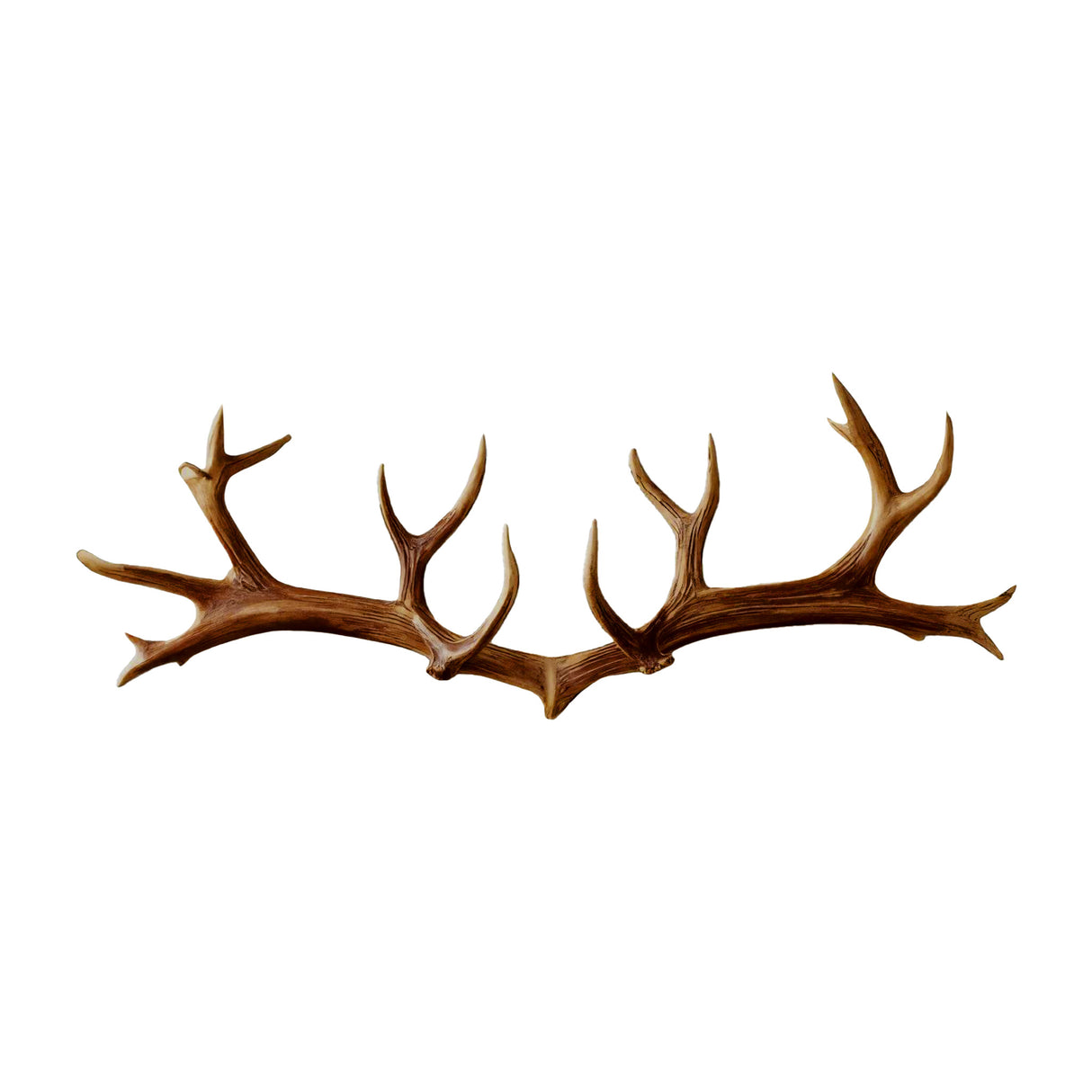 Antura Rustic Antler-Inspired Solid Wood Hook Rack Brown - Timberustic Hook Rack