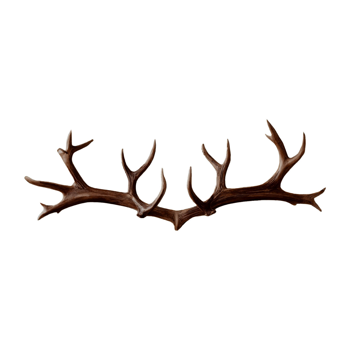 Antura Rustic Antler-Inspired Solid Wood Hook Rack Dark Walnut - Timberustic Hook Rack