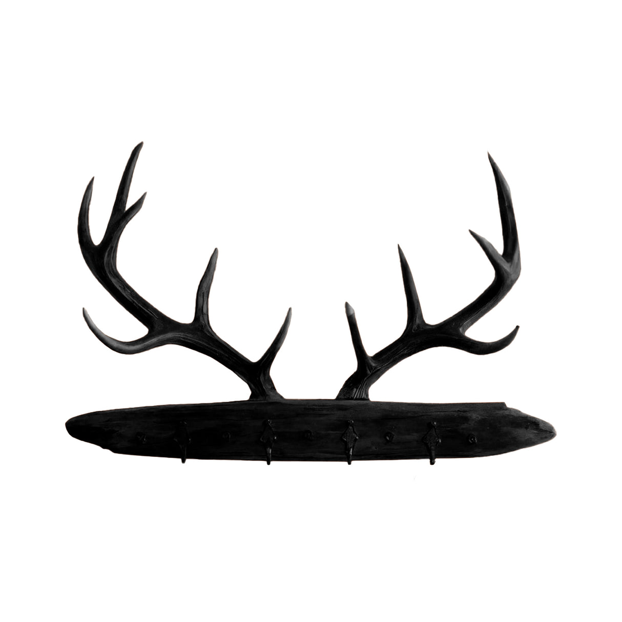 Antura Rustic Branchline Solid Wood Hook Rack Black - Timberustic Hook Rack