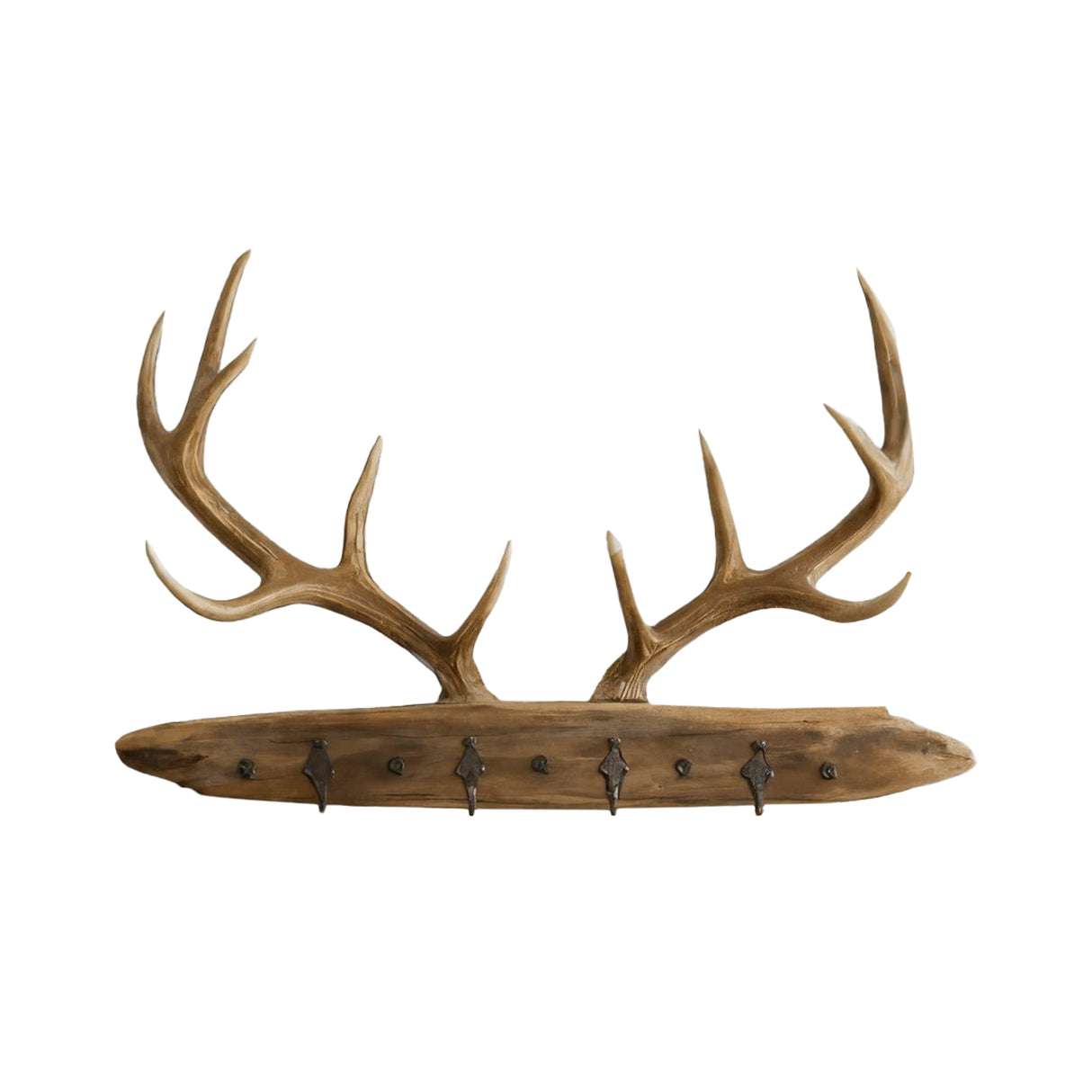 Antura Rustic Branchline Solid Wood Hook Rack Natural Oak - Timberustic Hook Rack