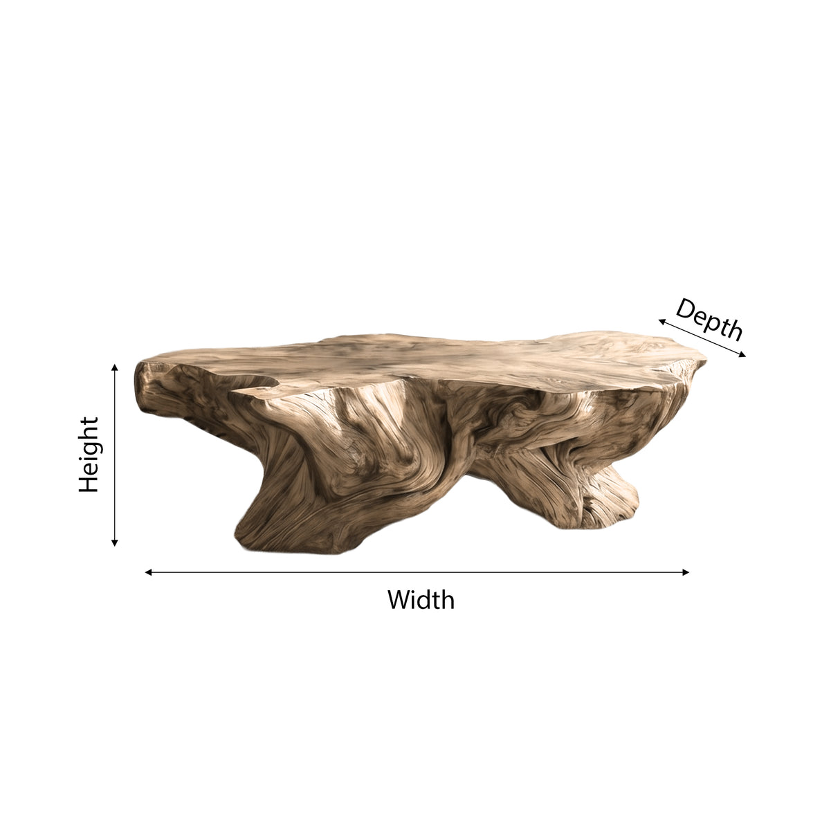 Arbora Live Edge Solid Wood Coffee Table - Timberustic Coffee Table