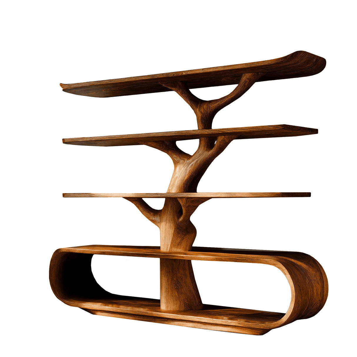 Arborcrest Handcrafted Solid Wood Tree Bookshelf Brown - Timberustic Tree Bookshelf