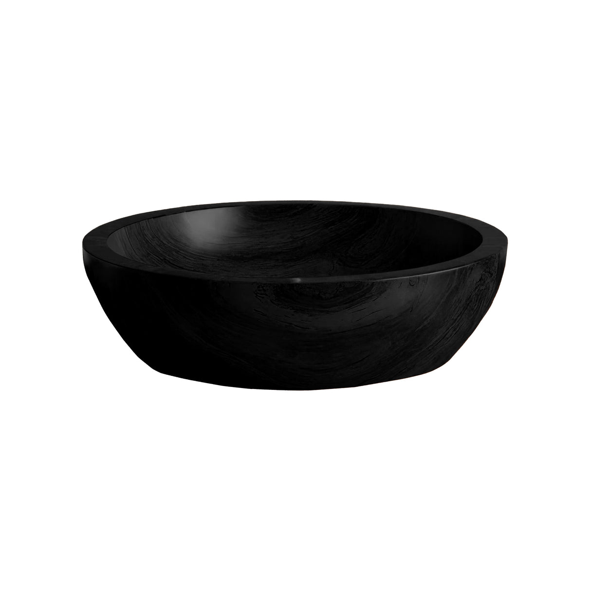 Arborflow Solid Wood Round Vessel Sink Black - Timberustic Vessel Sinks