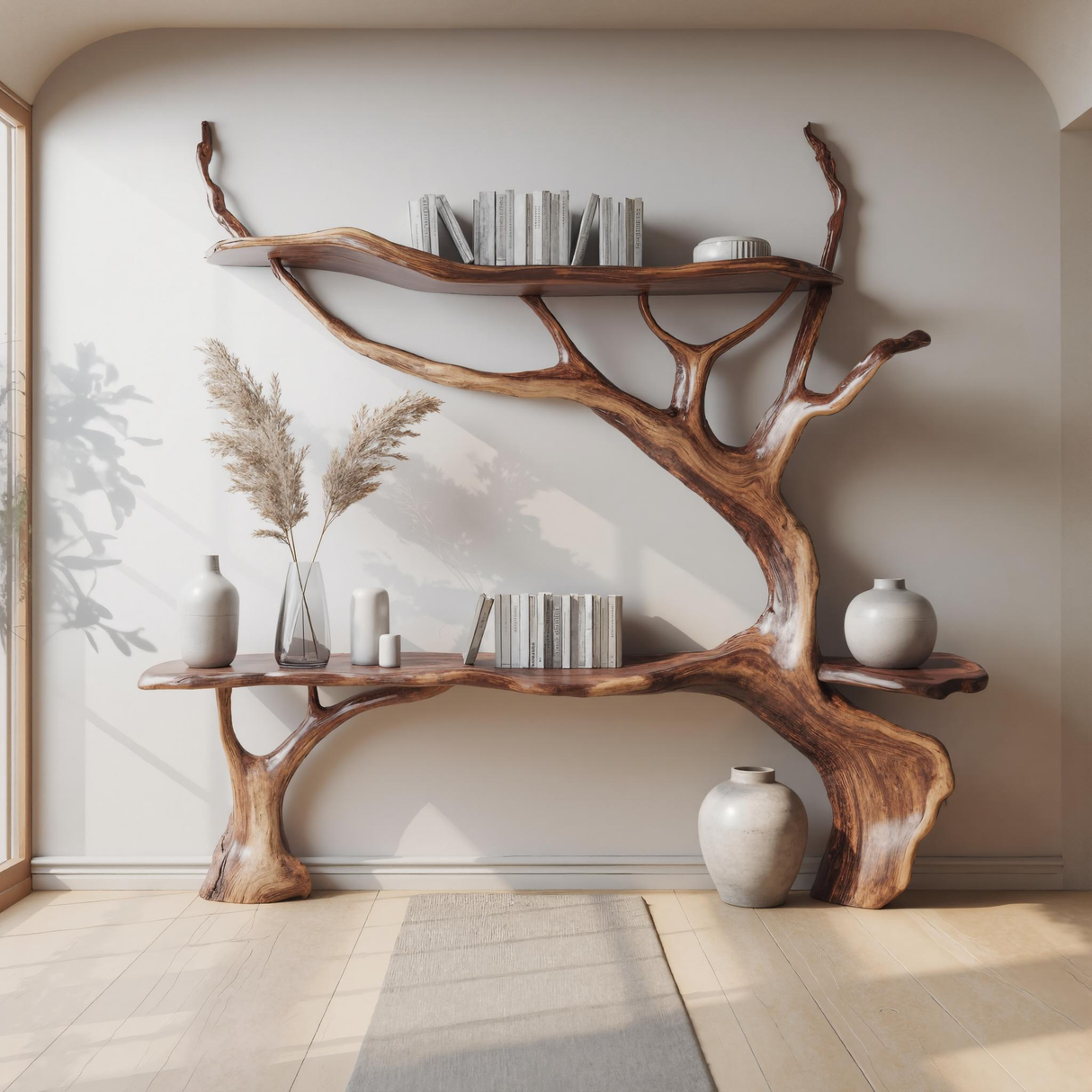 Arborform Sculpted Solid Wood Tree Bookshelf - Timberustic Tree Bookshelf