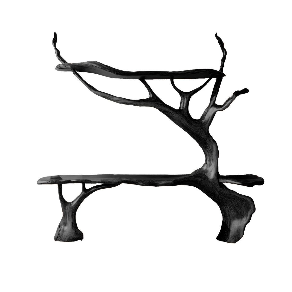 Arborform Sculpted Solid Wood Tree Bookshelf Black - Timberustic Tree Bookshelf