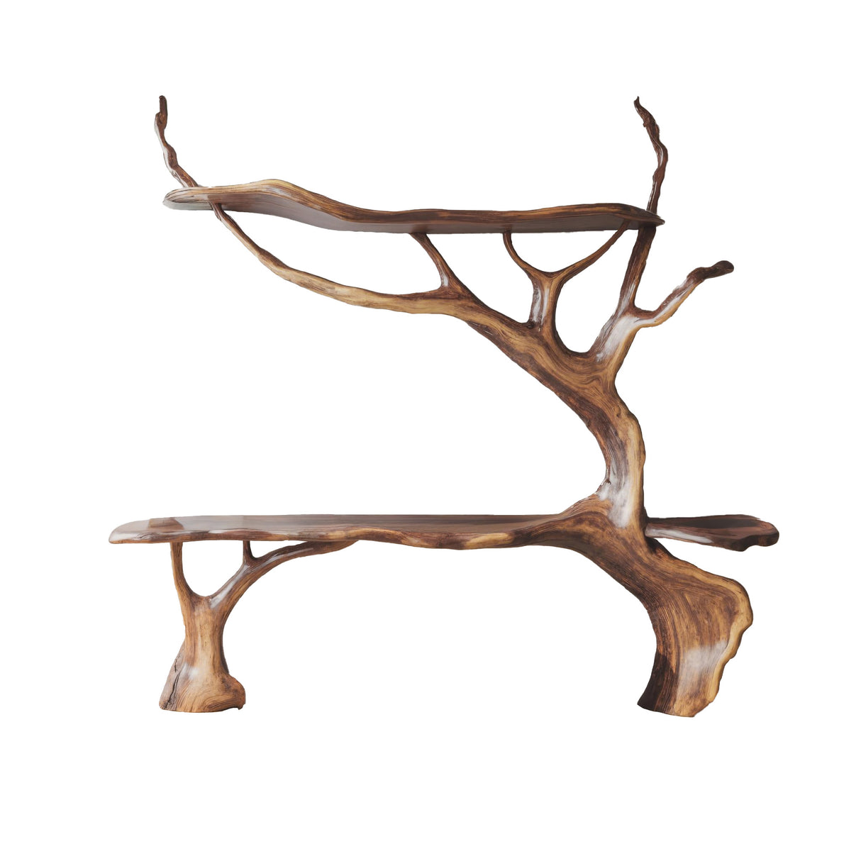 Arborform Sculpted Solid Wood Tree Bookshelf Natural Oak - Timberustic Tree Bookshelf