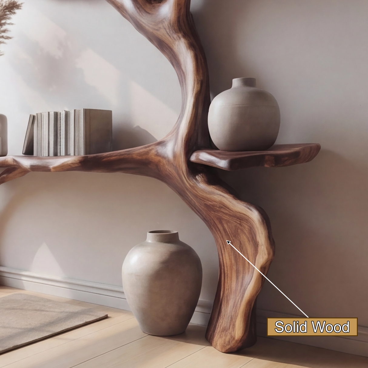 Arborform Sculpted Solid Wood Tree Bookshelf - Timberustic Tree Bookshelf