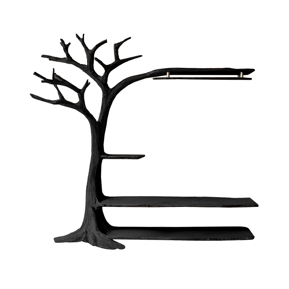 Arborin Treeform Solid Wood Entryway Organizer Black - Timberustic Entryway Organizer