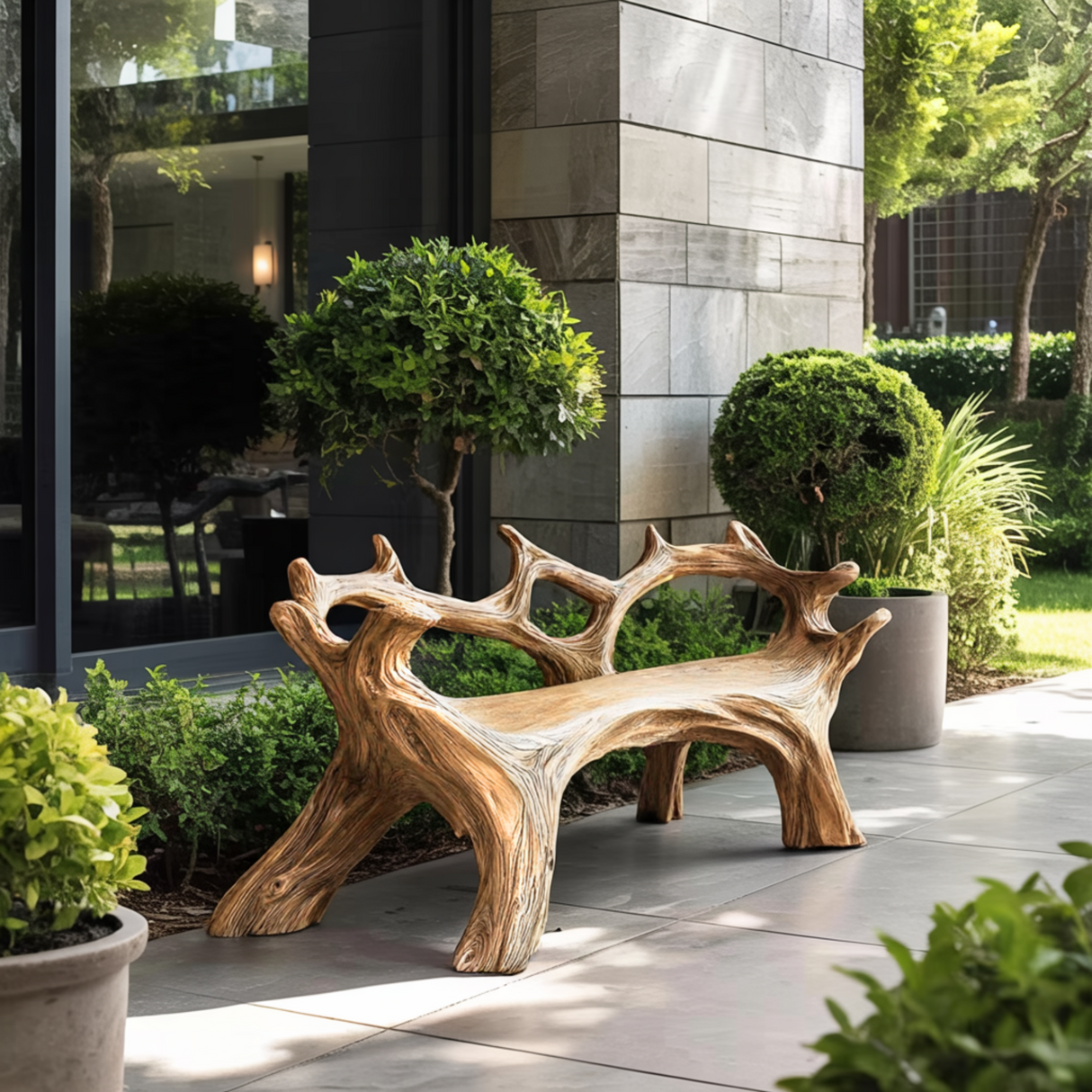Arboris Driftwood Live Edge Outdoor Bench - Timberustic Bench