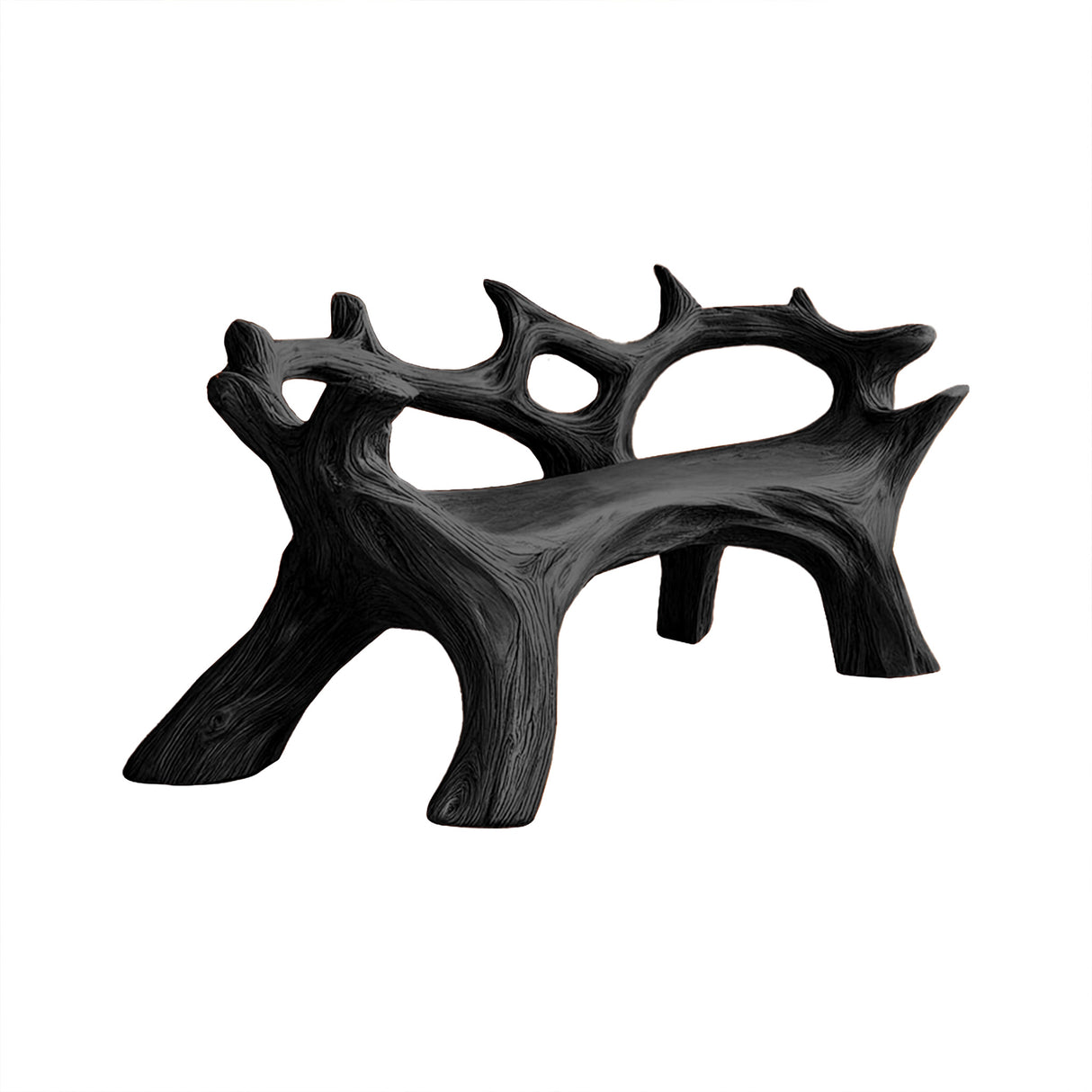 Arboris Driftwood Live Edge Outdoor Bench Black - Timberustic Bench
