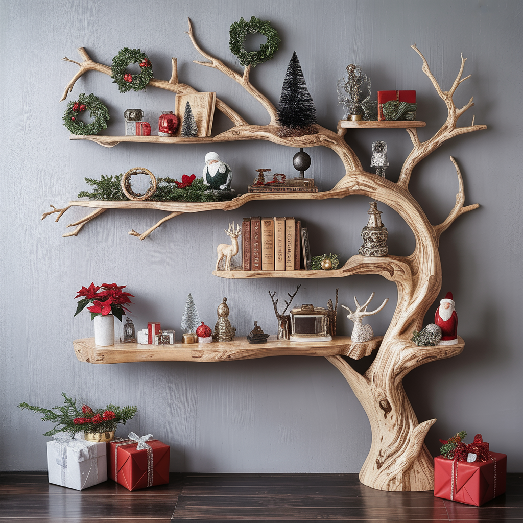 Arboris Eve Handcrafted Wood Tree Bookshelf - Timberustic Tree Bookshelf