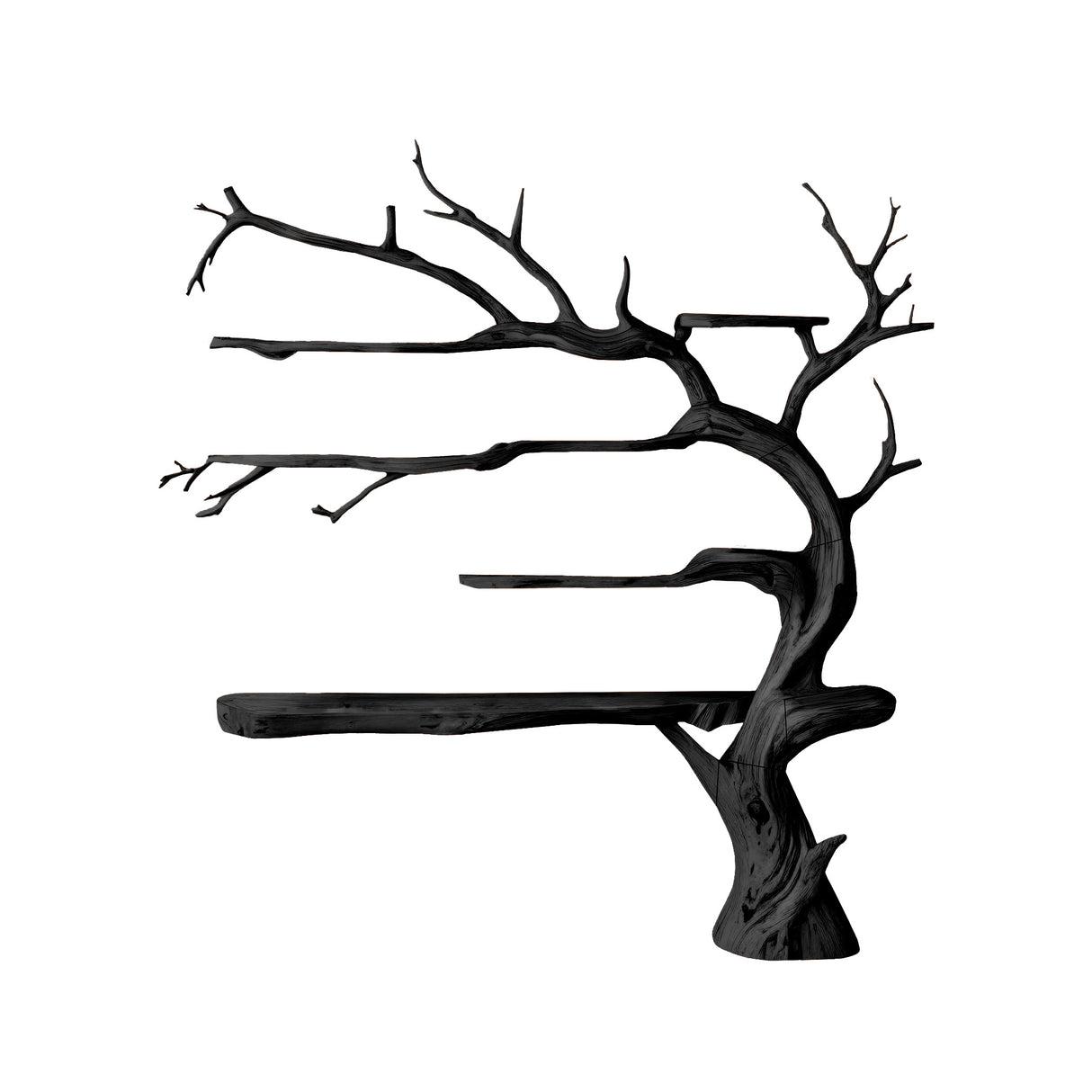Arboris Eve Handcrafted Wood Tree Bookshelf Black - Timberustic Tree Bookshelf