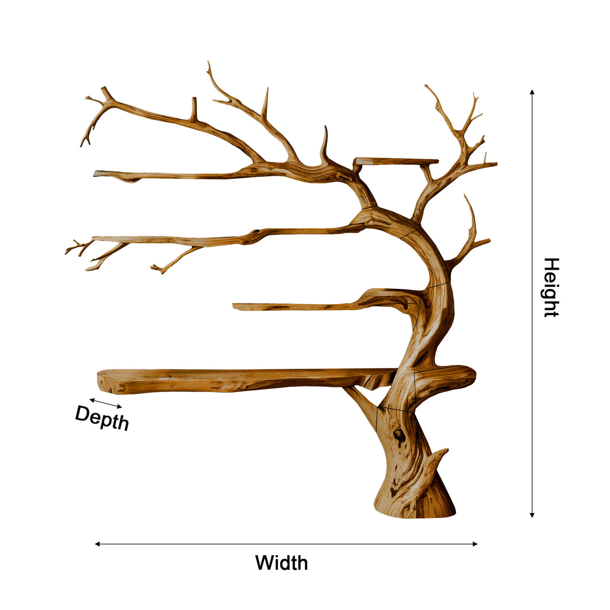 Arboris Eve Handcrafted Wood Tree Bookshelf