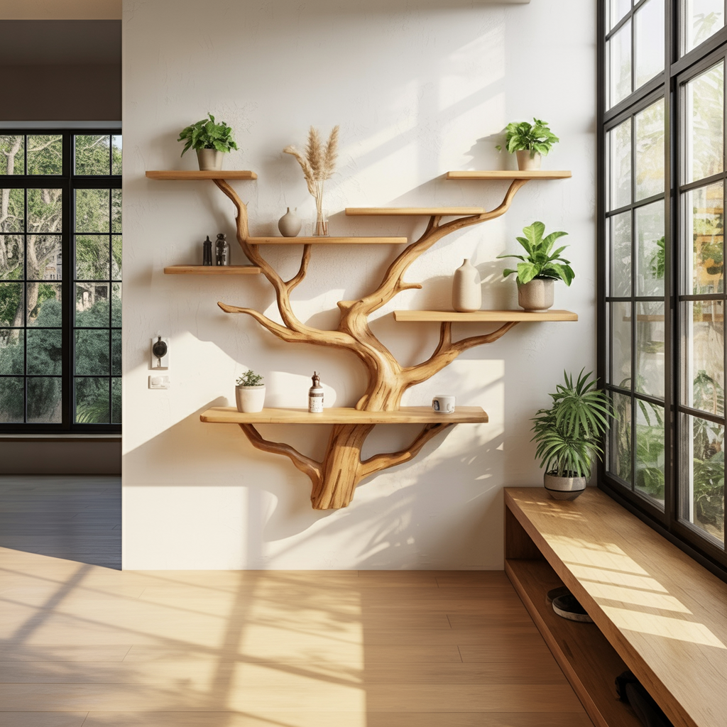 Arboris Flow-Branch Sculptural Tree Bookshelf - Timberustic Tree Bookshelf