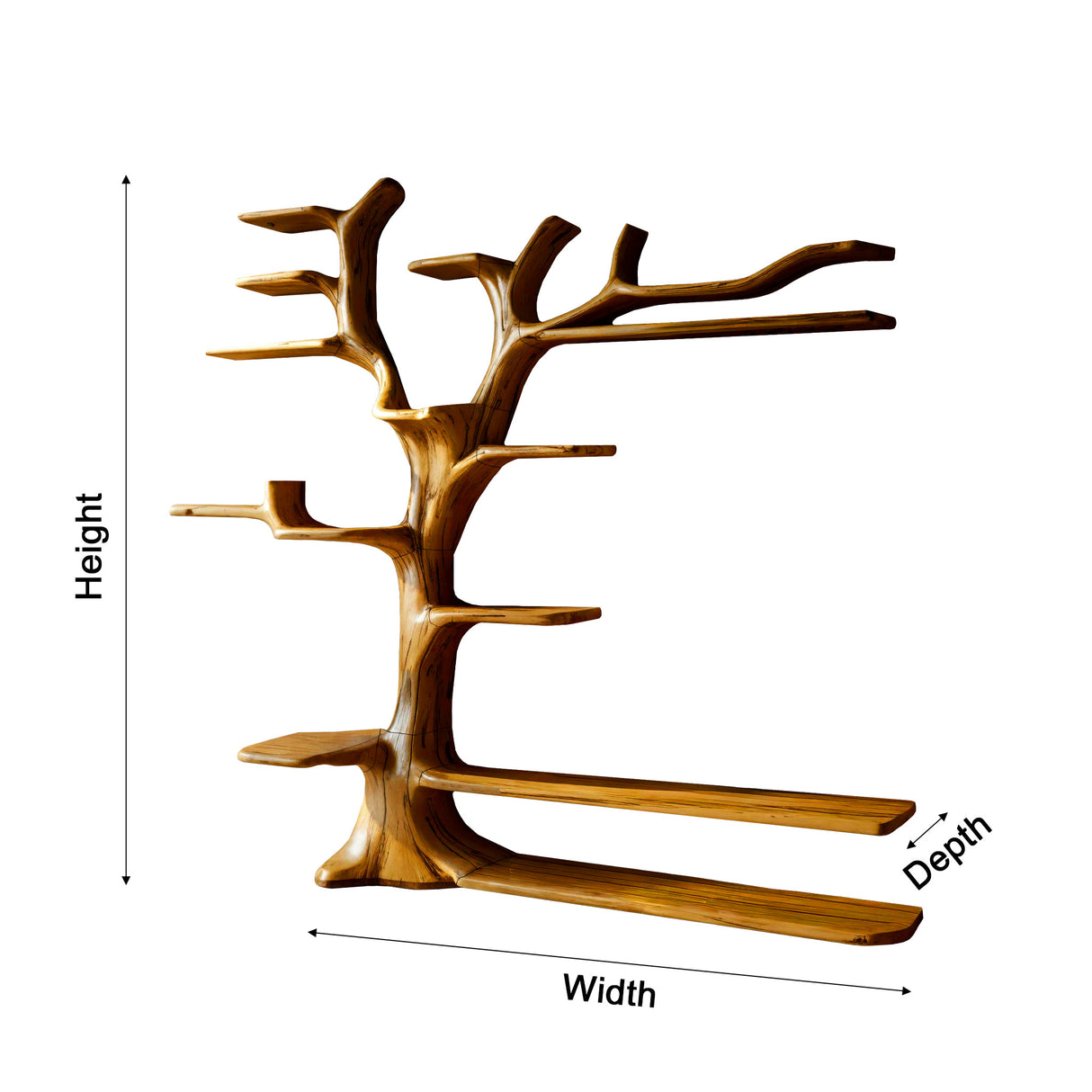 Arboris Halo Tree-Shaped Solid Wood Entryway Organizer - Timberustic Entryway Organizer