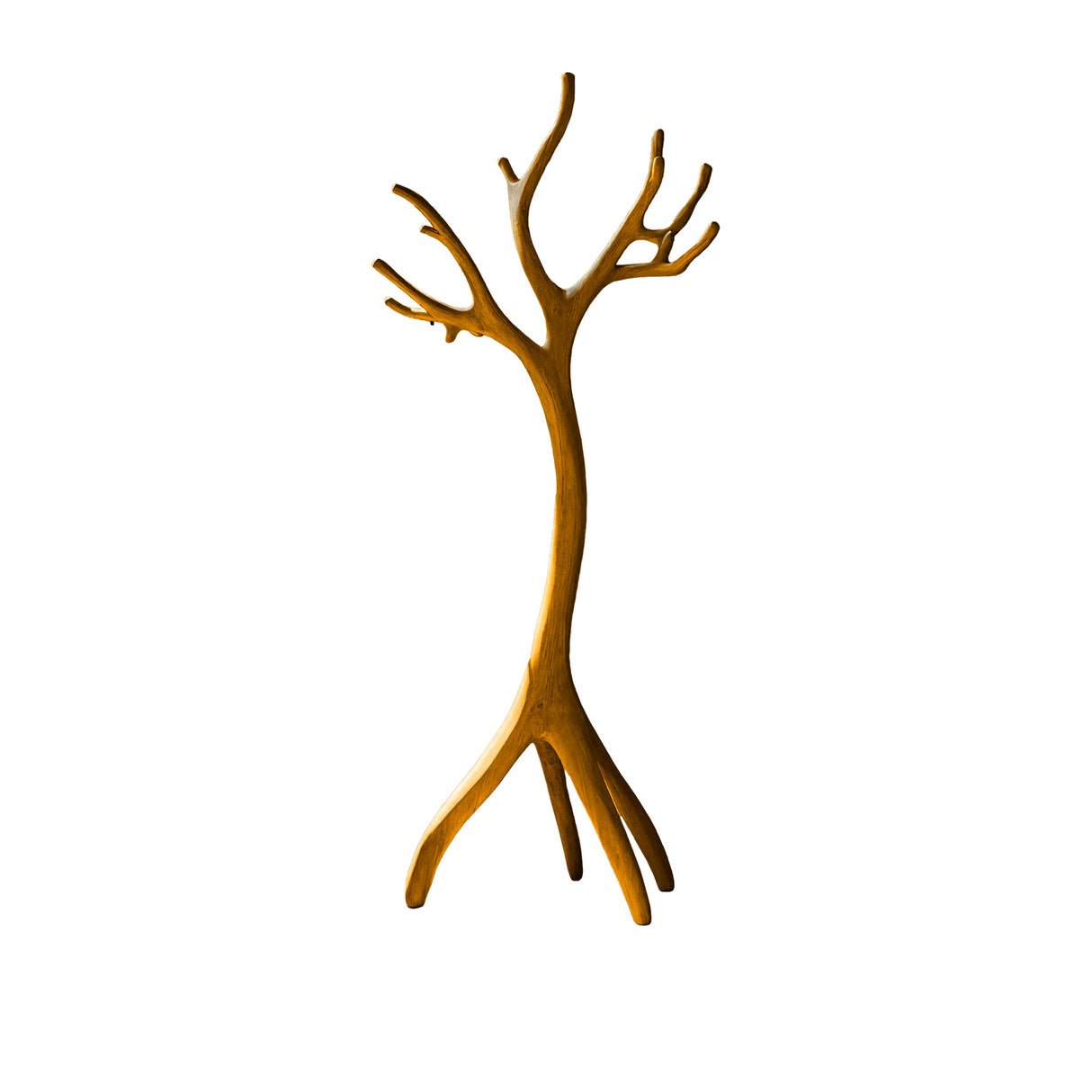 Arboris Sculpted Solid Wood Tree Coat Rack Teak - Timberustic Tree Coat Rack