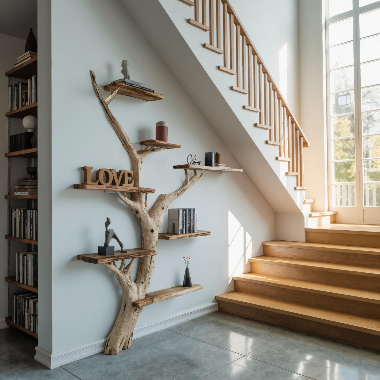 Arboris Tree-Form Sculptural Bookshelf - Timberustic Tree Bookshelf