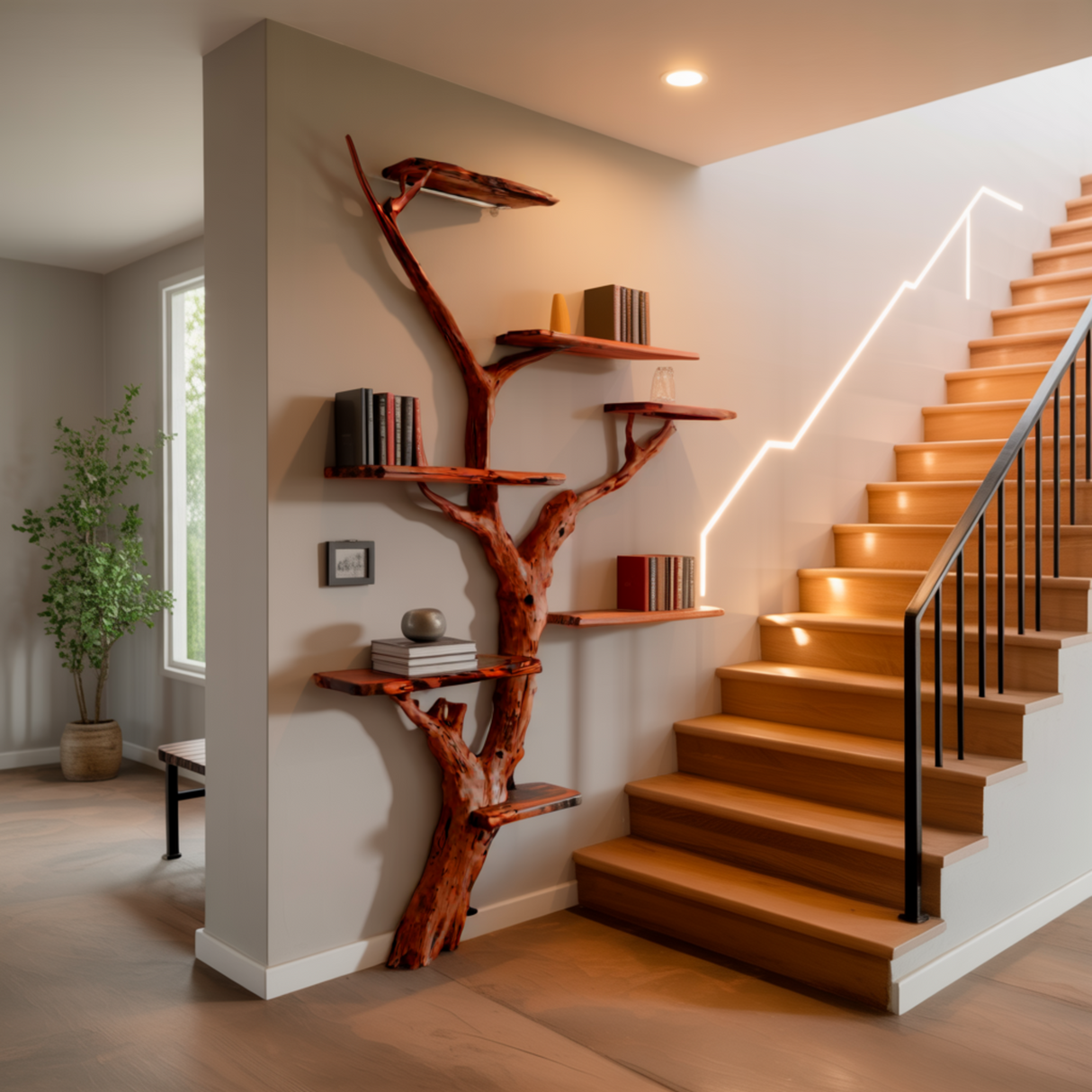 Arboris Tree-Form Sculptural Bookshelf - Timberustic Tree Bookshelf