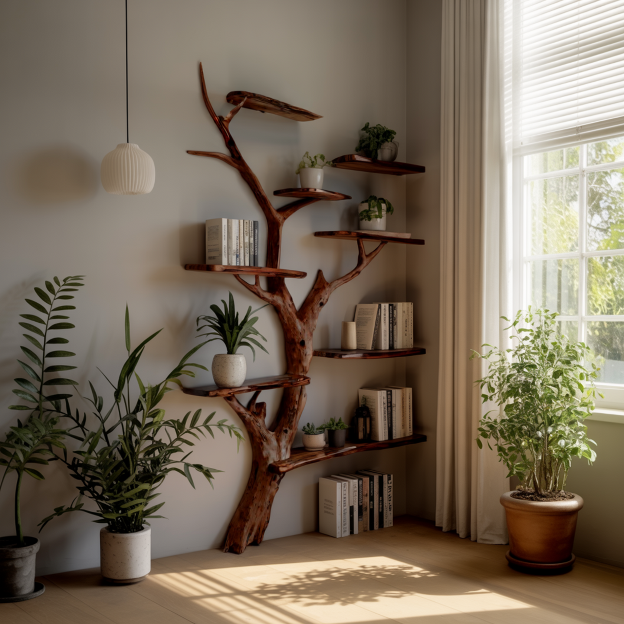 Arboris Tree-Form Sculptural Bookshelf - Timberustic Tree Bookshelf