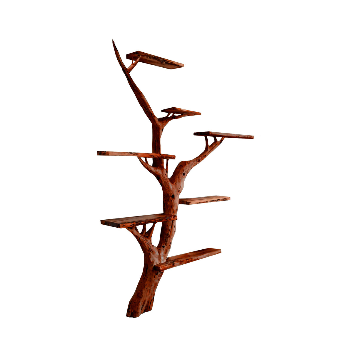 Arboris Tree-Form Sculptural Bookshelf Mahogany - Timberustic Tree Bookshelf