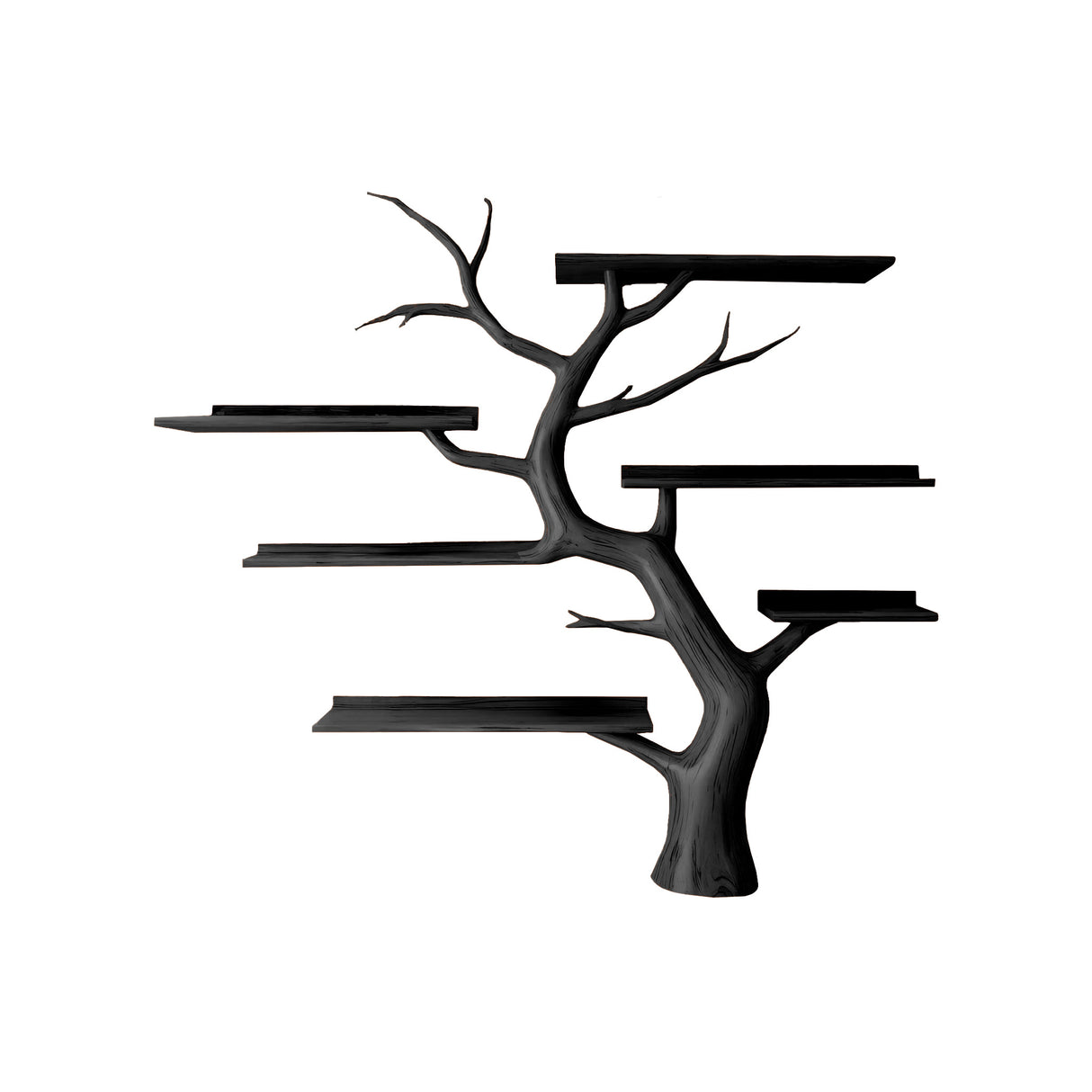 Arborleaf Sculpted Solid Wood Tree Bookshelf Black - Timberustic Tree Bookshelf