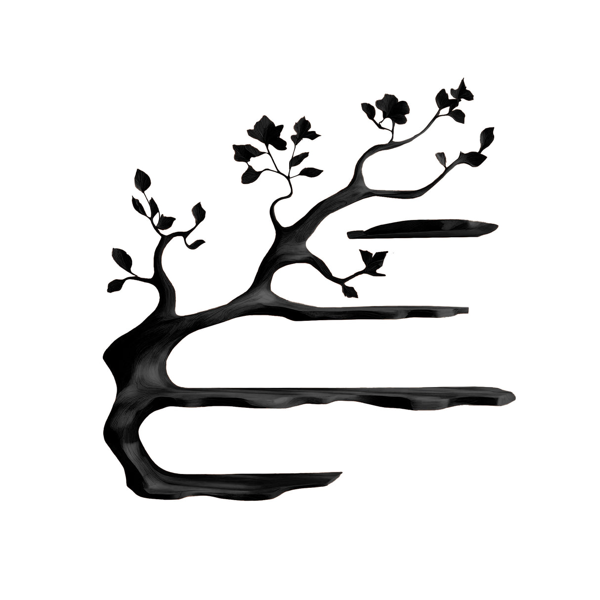 Arborlyn Handcrafted Tree-Inspired Wooden Bookshelf Black - Timberustic Tree Bookshelf