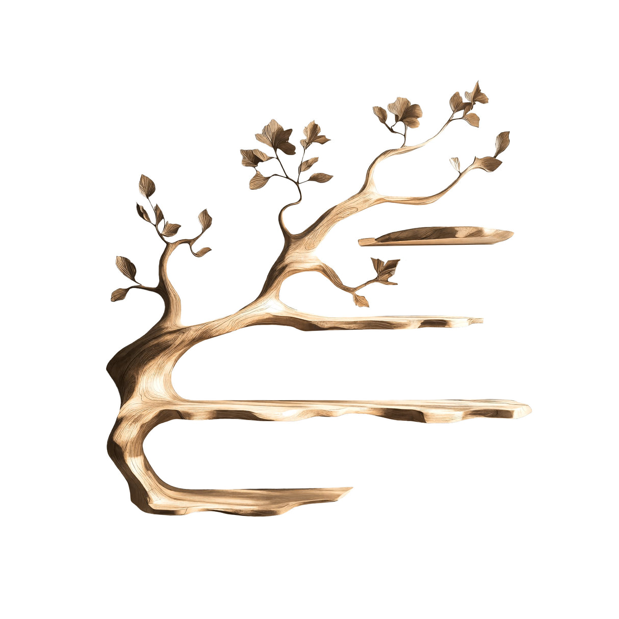 Arborlyn Handcrafted Tree-Inspired Wooden Bookshelf Natural Oak - Timberustic Tree Bookshelf