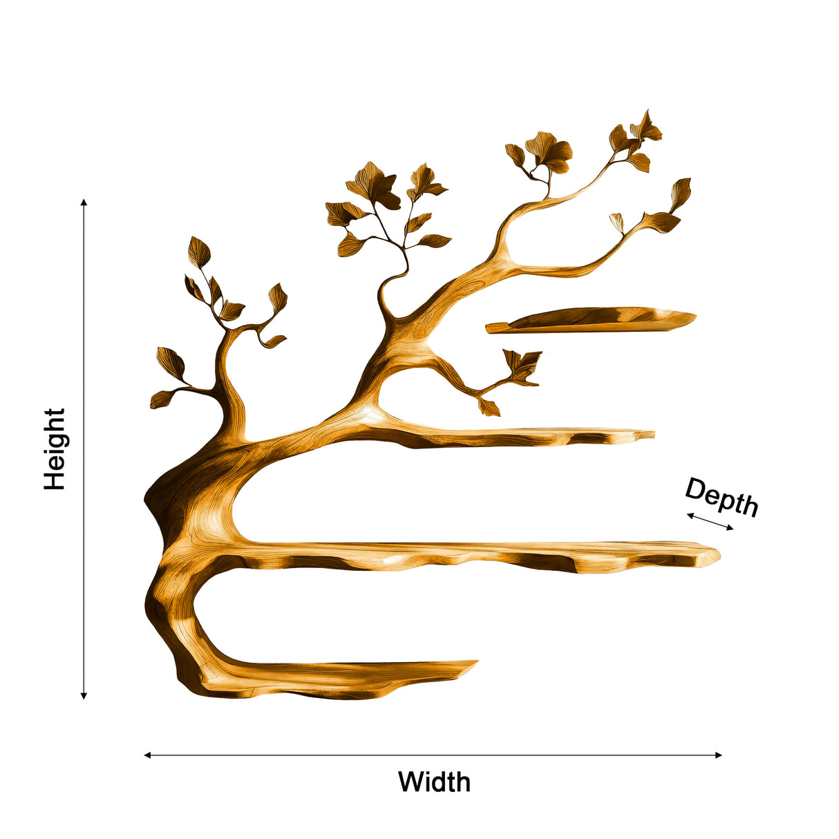 Arborlyn Handcrafted Tree-Inspired Wooden Bookshelf