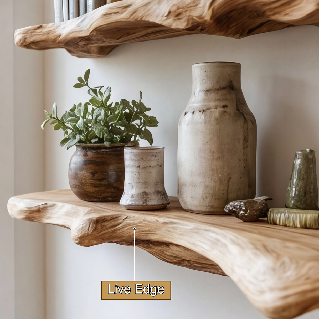 Arborwyn Live Edge Solid Wood Tree Bookshelf - Timberustic Tree Bookshelf