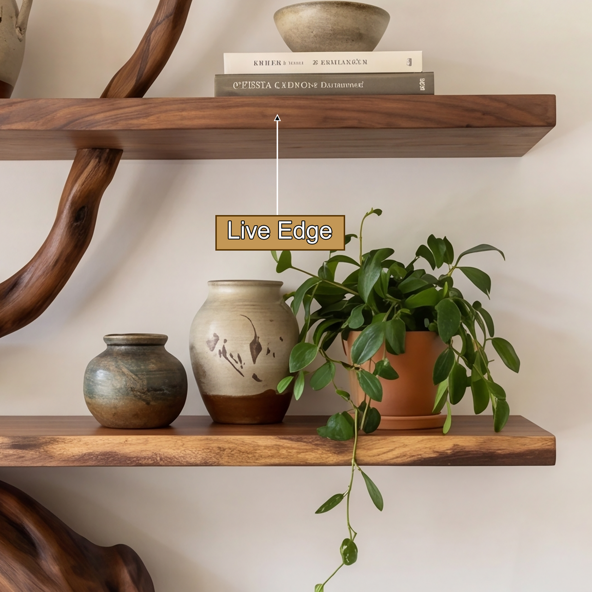 Arborwyn Sculpted Solid Wood Tree Bookshelf - Timberustic Tree Bookshelf