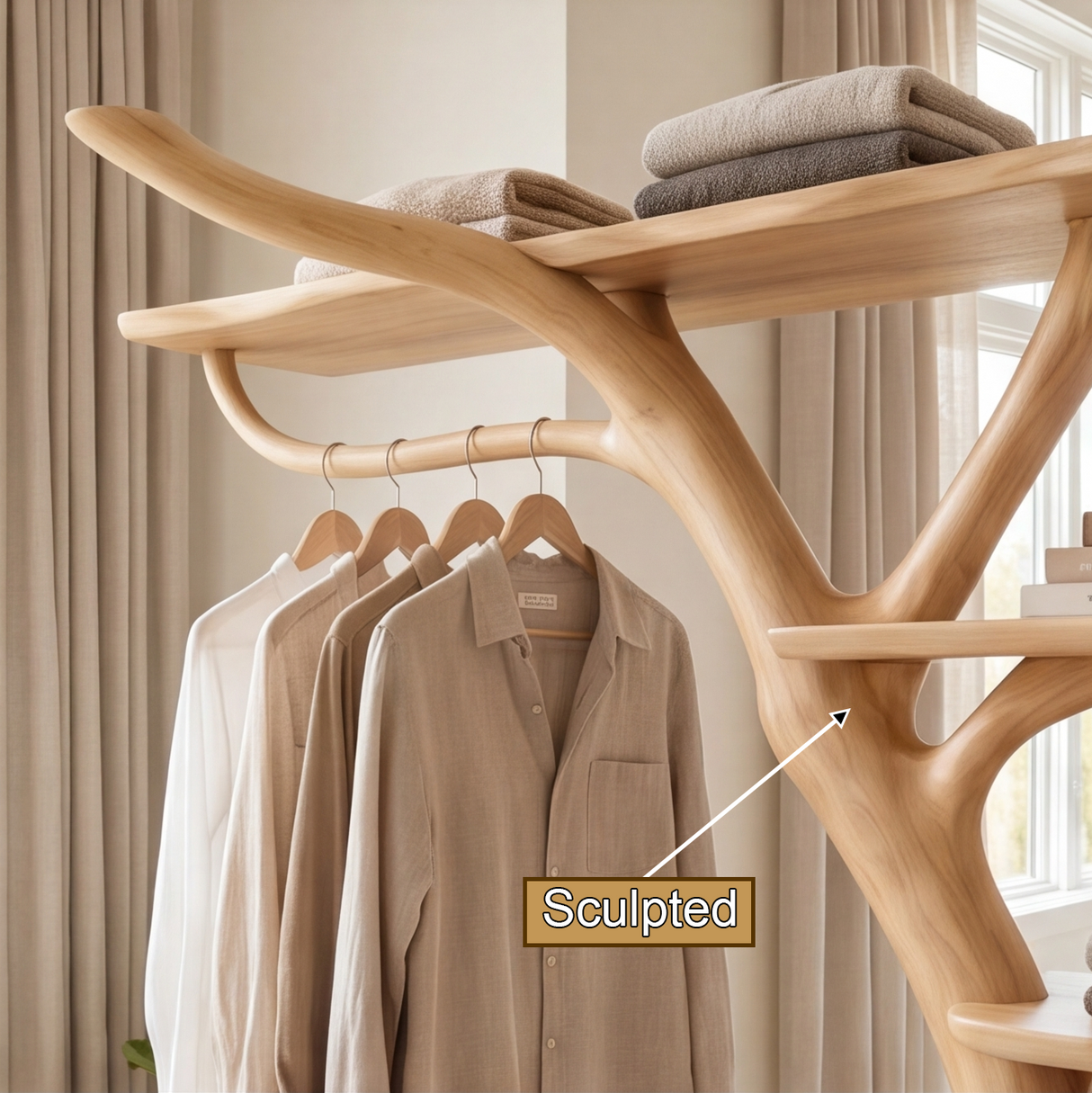 Arbrelis Handcrafted Solid Wood Entryway Organizer