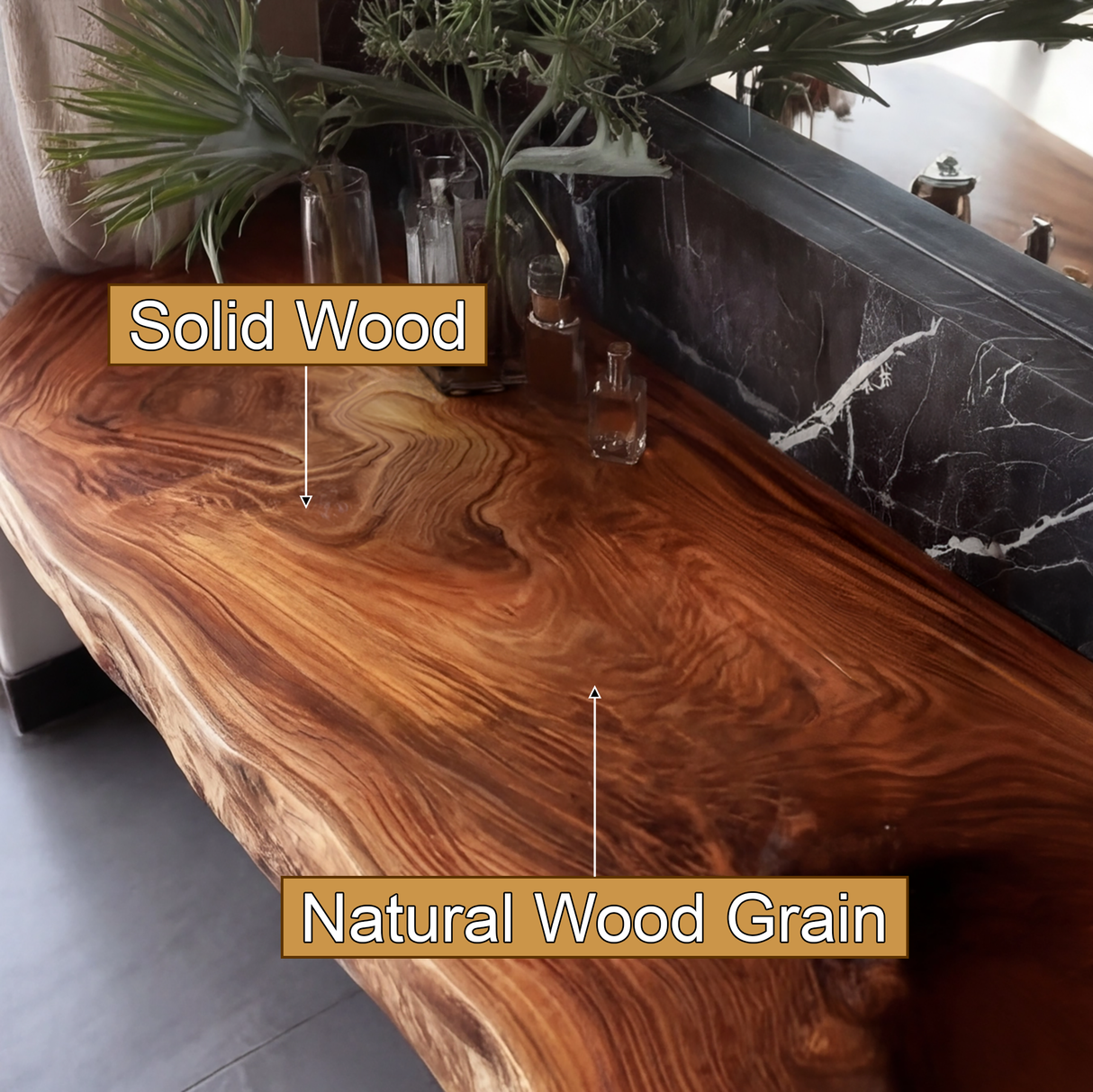 Ardento Sculpted Live Edge Solid Wood Floating Bathroom Vanity with Integrated Sink SPA353452 - Timberustic Floating Bathroom Vanity with Integrated Sink