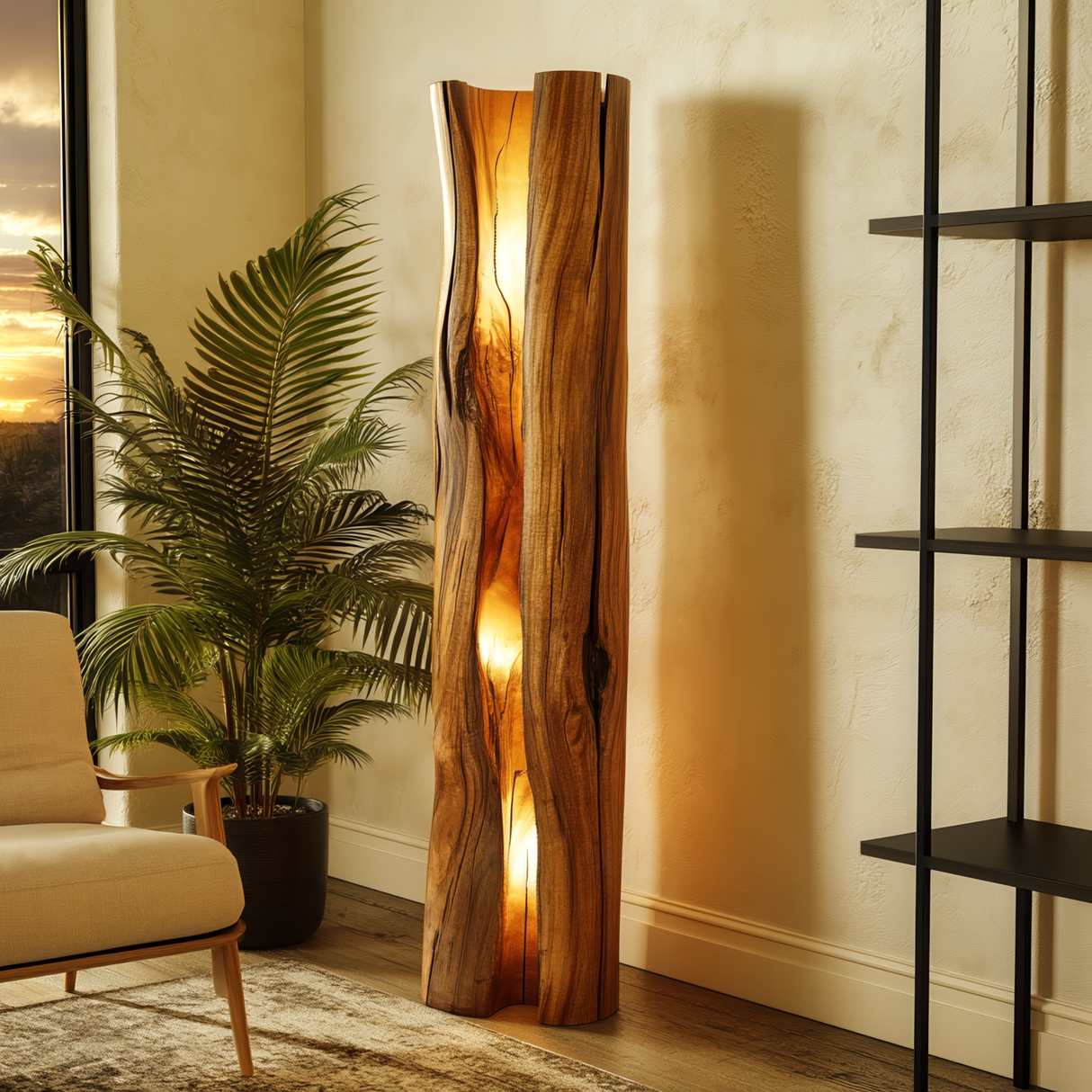 Ardorin Live Edge Solid Wood Floor Lamp - Timberustic Floor Lamp