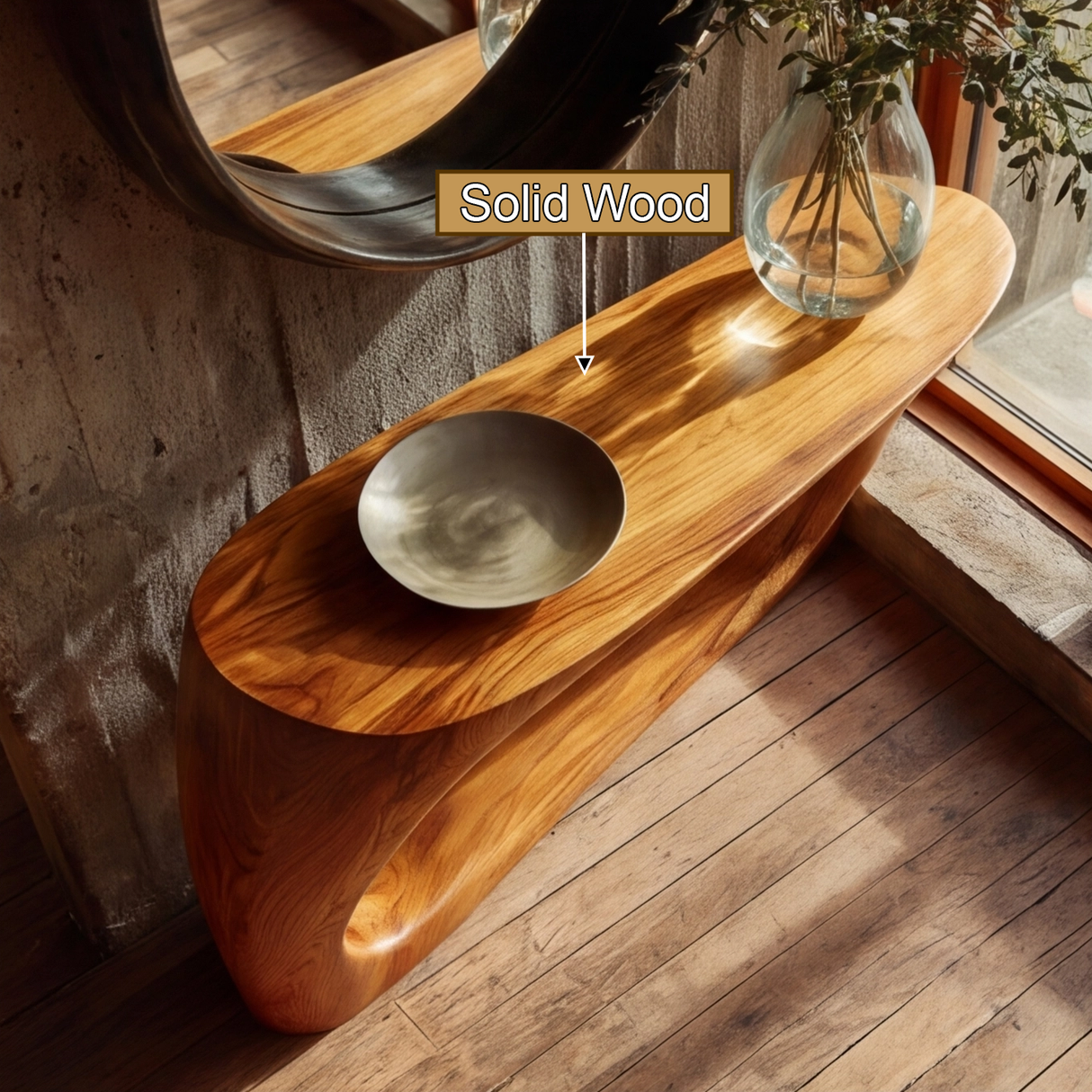 Ardorin Sculpted Solid Wood Console Table - Timberustic Console Table