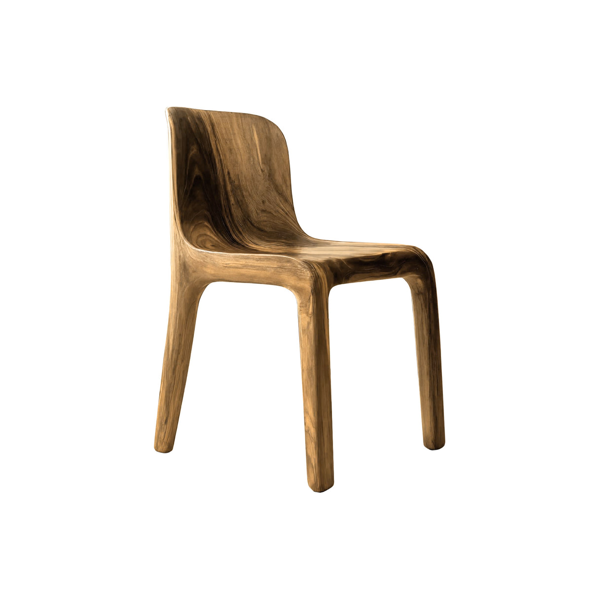 Arelis Flow Solid Wood Dining Chair Natural Oak - Timberustic Dining Chair