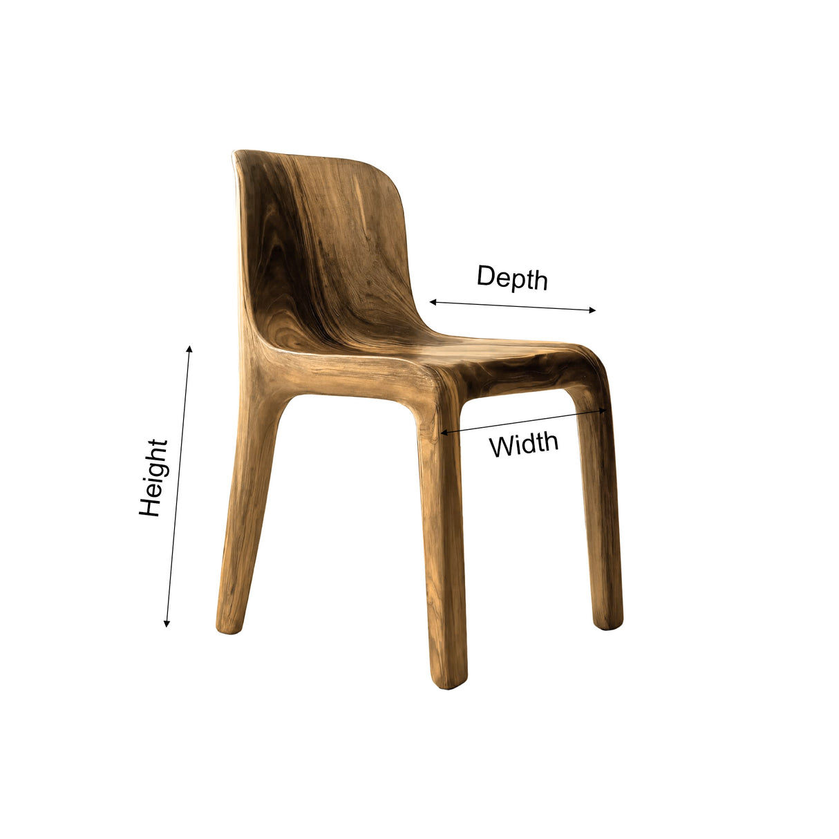 Arelis Flow Solid Wood Dining Chair - Timberustic Dining Chair