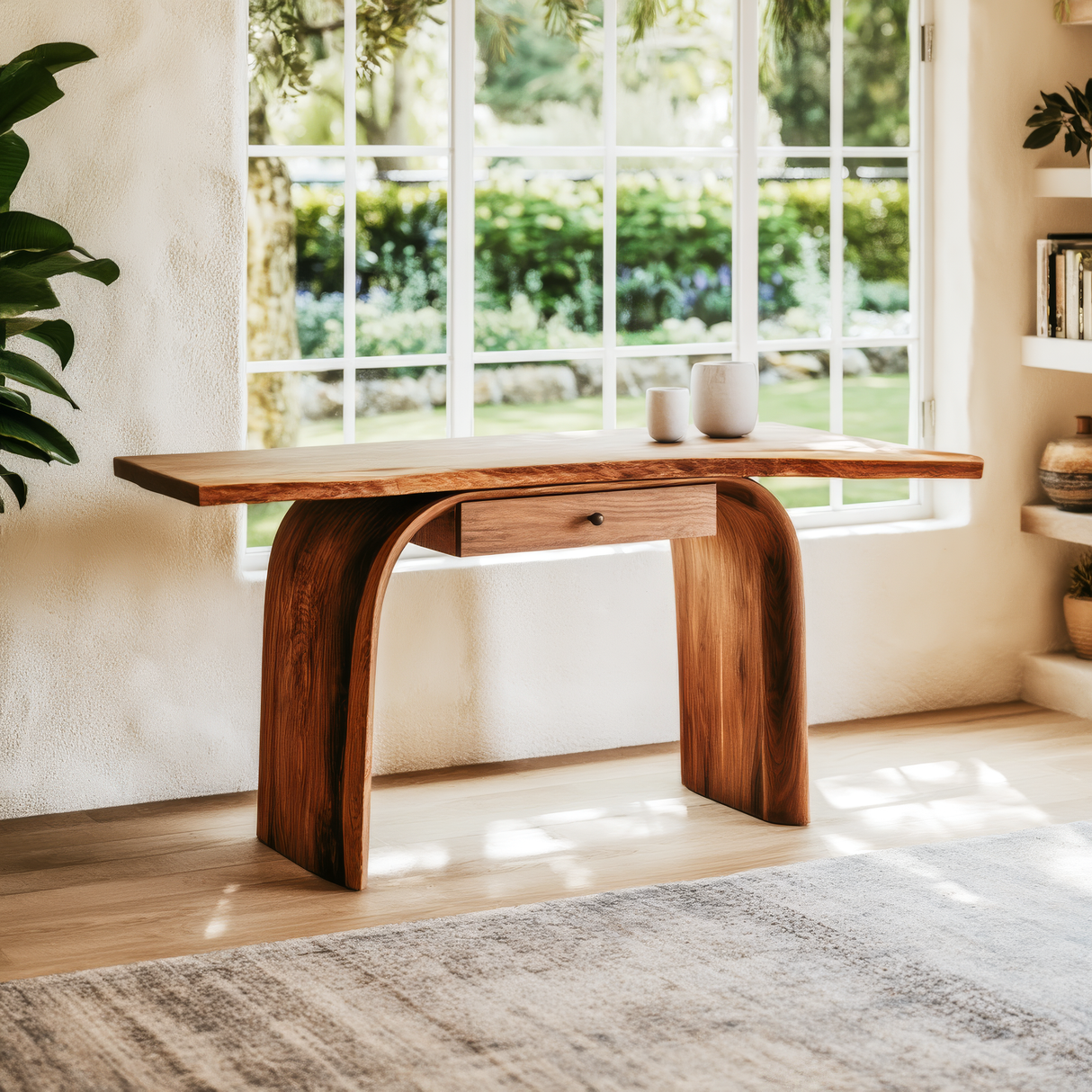 Arvello Handcrafted Solid Wood Desk with Drawers - Timberustic Desk With Drawers