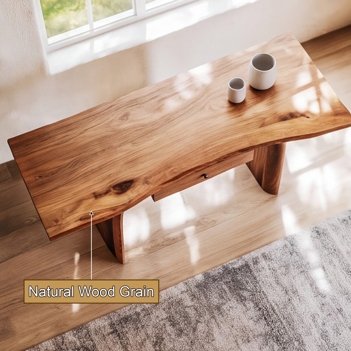 Arvello Handcrafted Solid Wood Desk with Drawers - Timberustic Desk With Drawers