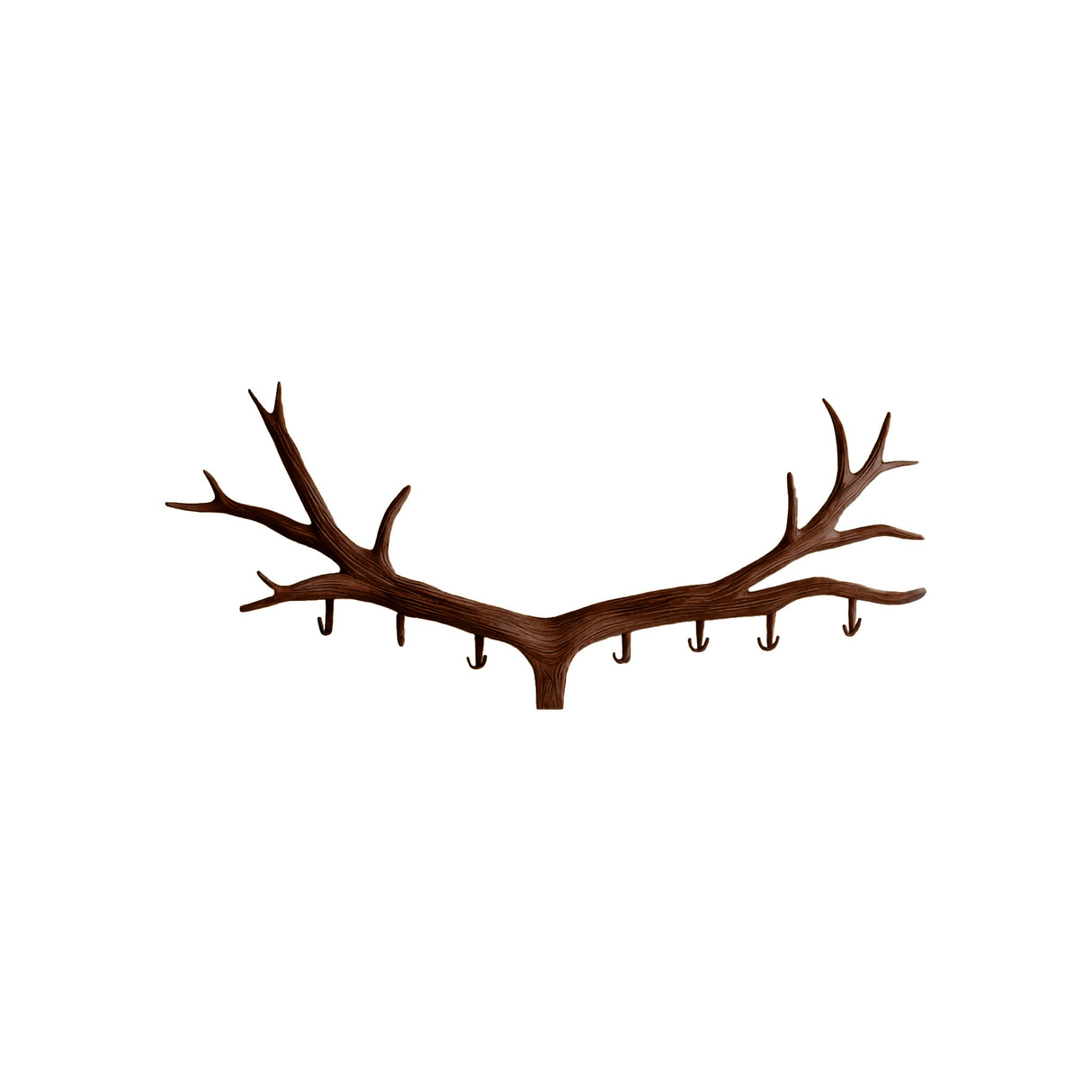 Arven Sculpted Solid Wood Wall Hook Rack Dark Walnut - Timberustic Wall Hook Rack
