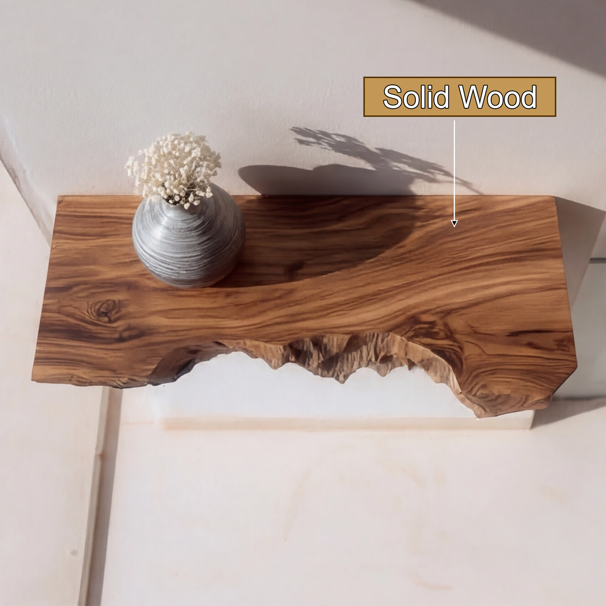 Arvethon Live Edge Solid Wood Mountain Floating Shelf SPA457632 - Timberustic Floating Shelf