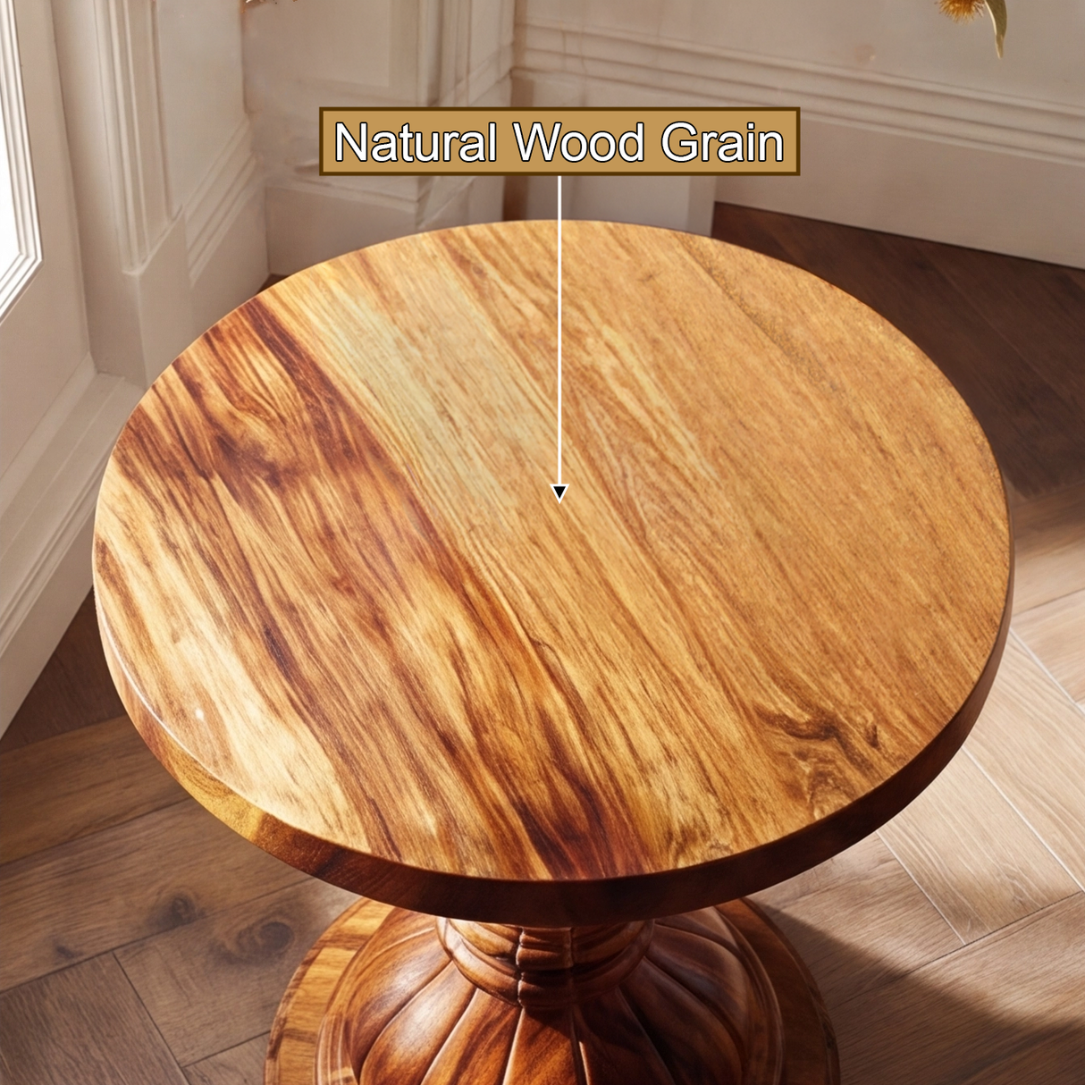 Arvethon Solid Wood Pedestal Stand - Timberustic Pedestal Stand